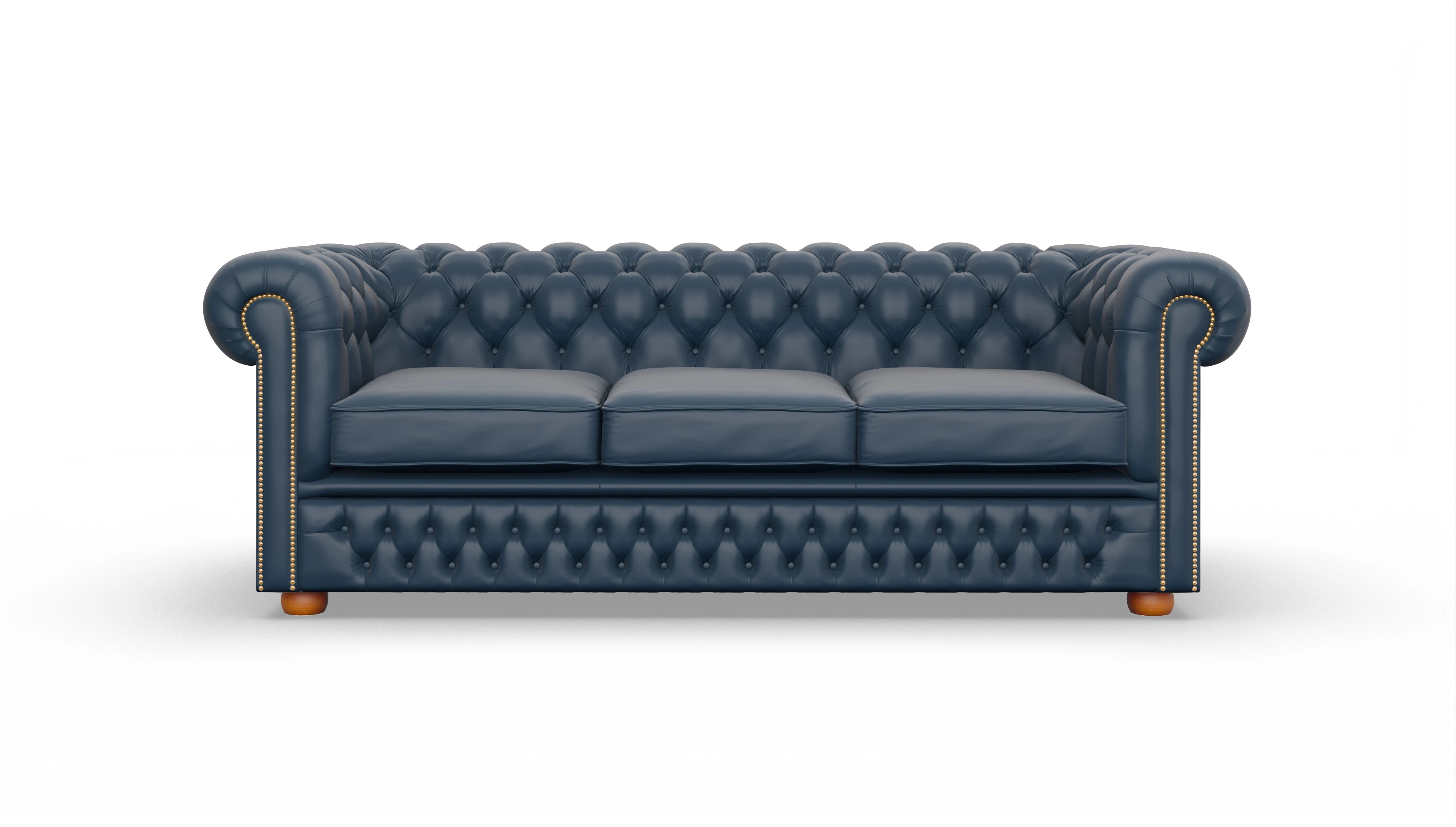 Ansicht des Produktes Islington 3-Sitzer in Leder blau