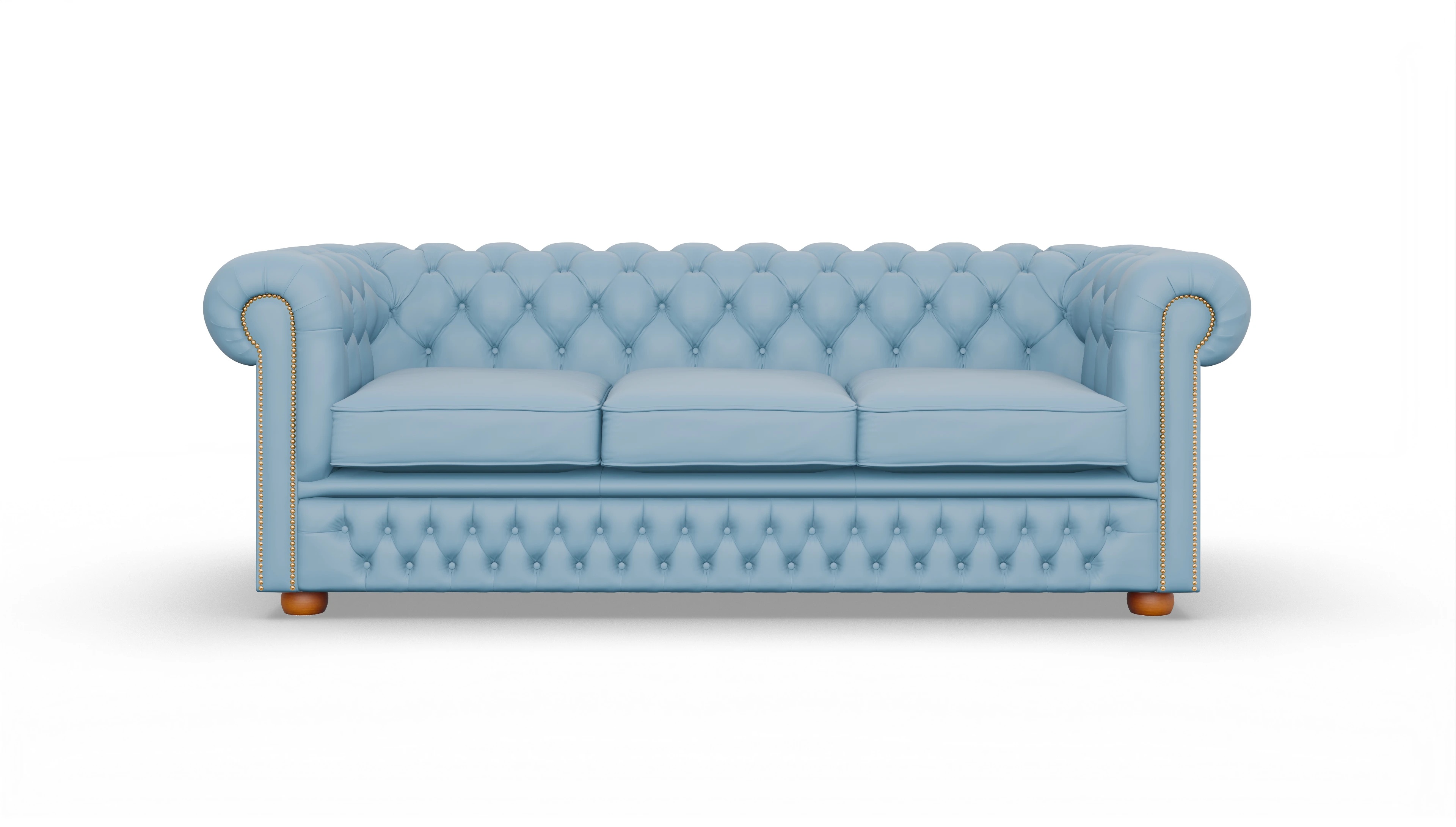 Ansicht des Produktes Islington 3-Sitzer in Leder blau