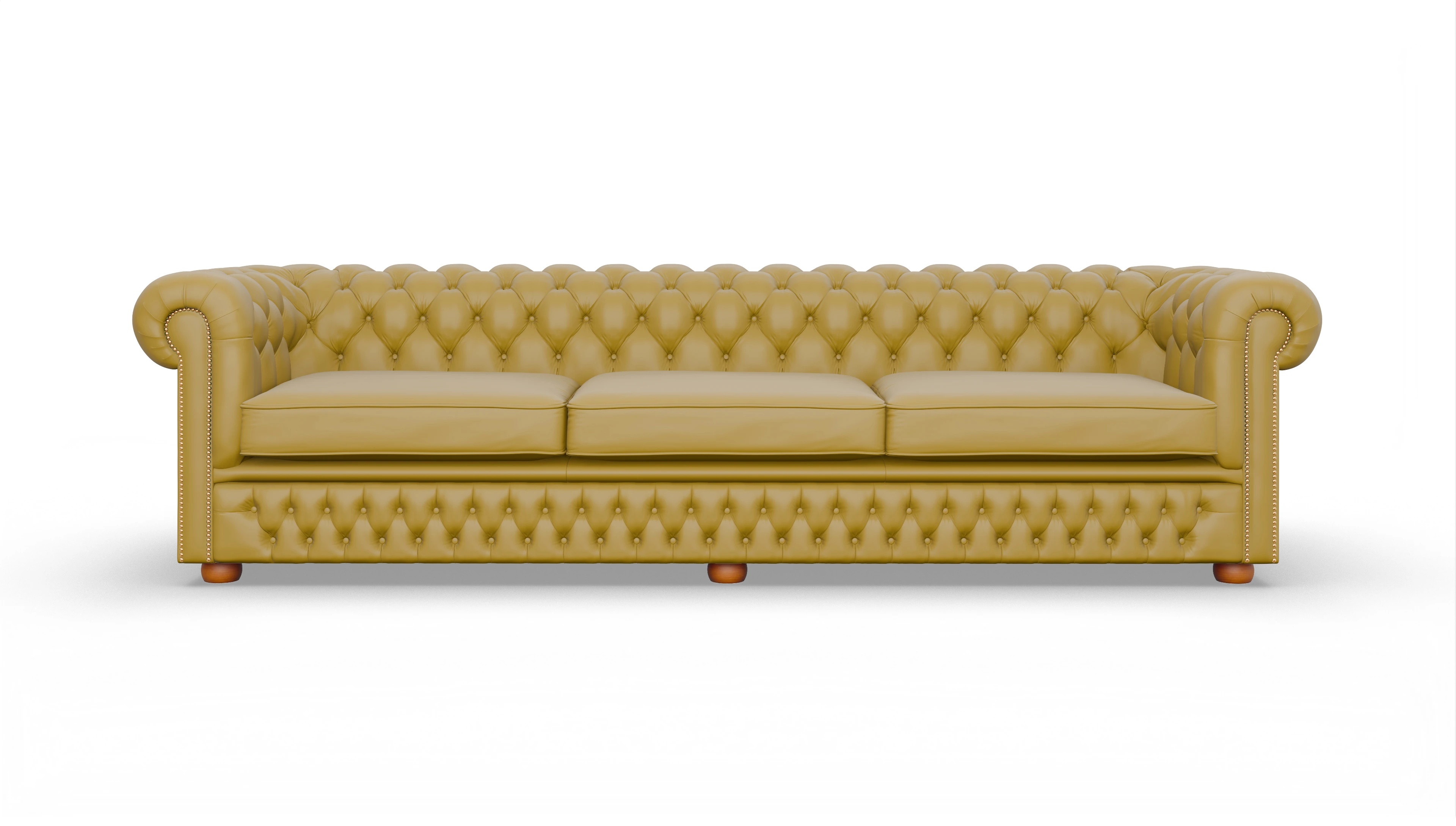 Ansicht des Produktes Islington 4-Sitzer in Leder gelb