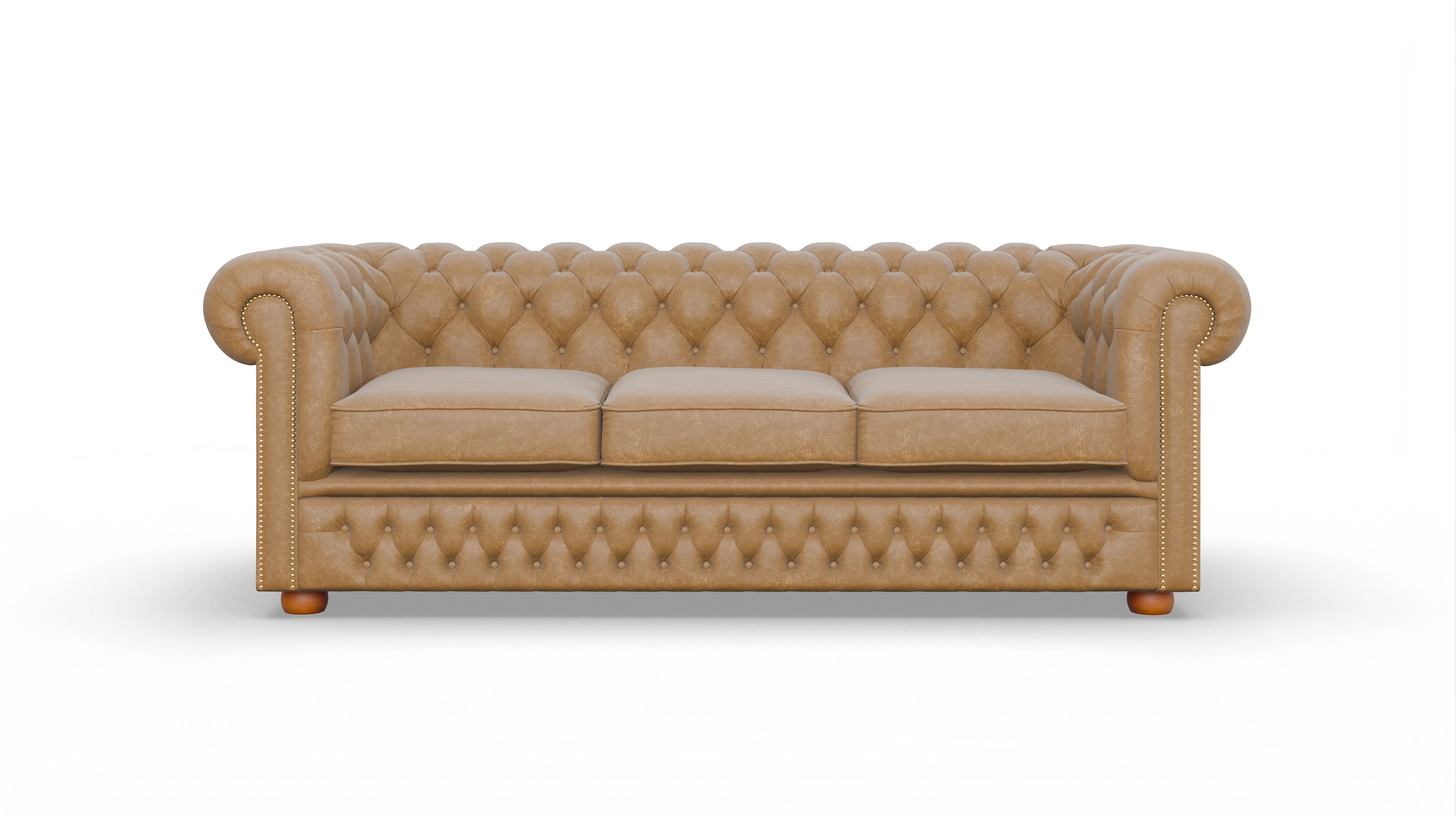 Ansicht des Produktes Islington 3-Sitzer in Leder beige