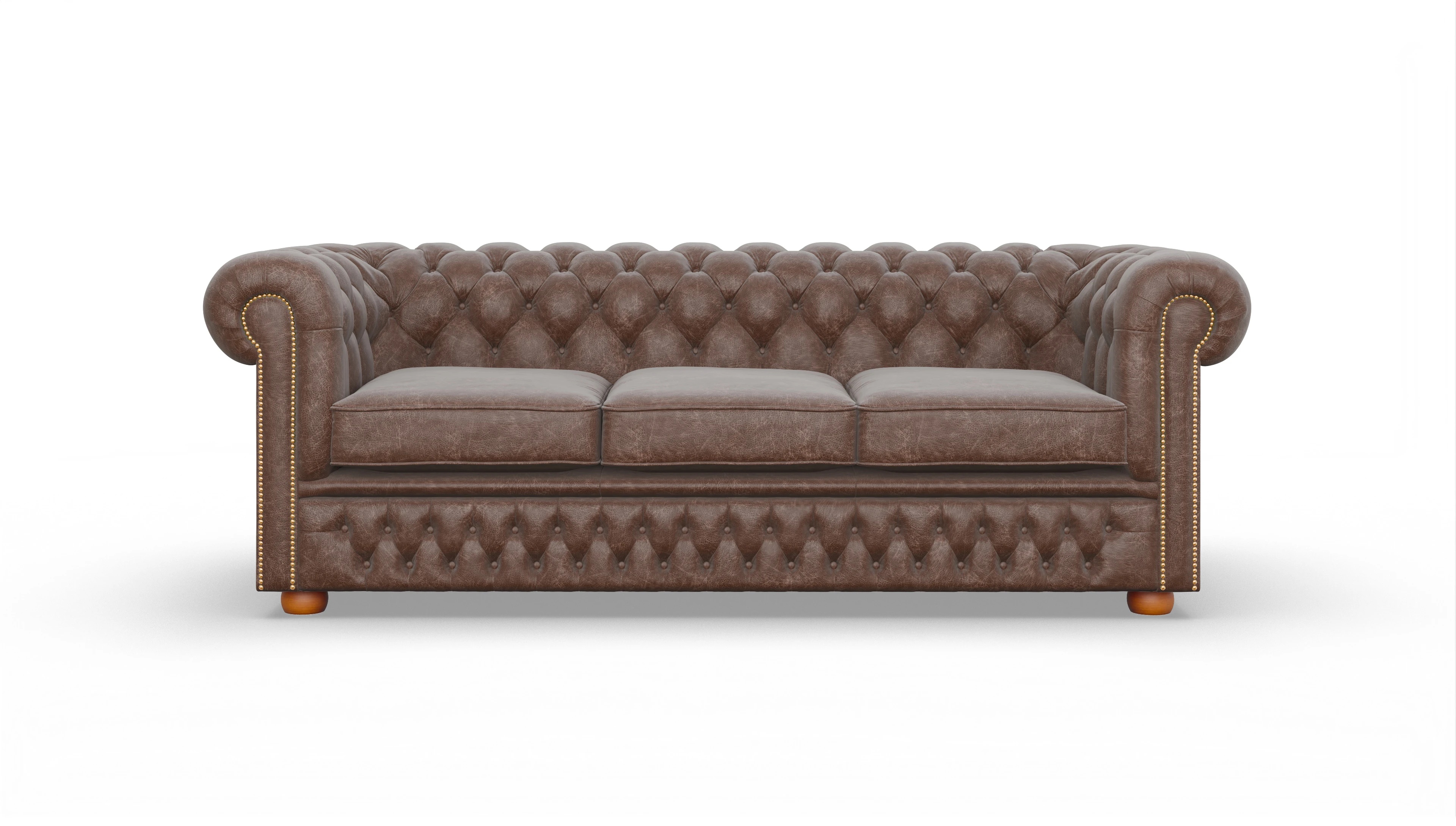 Ansicht des Produktes Islington 3-Sitzer in Leder braun