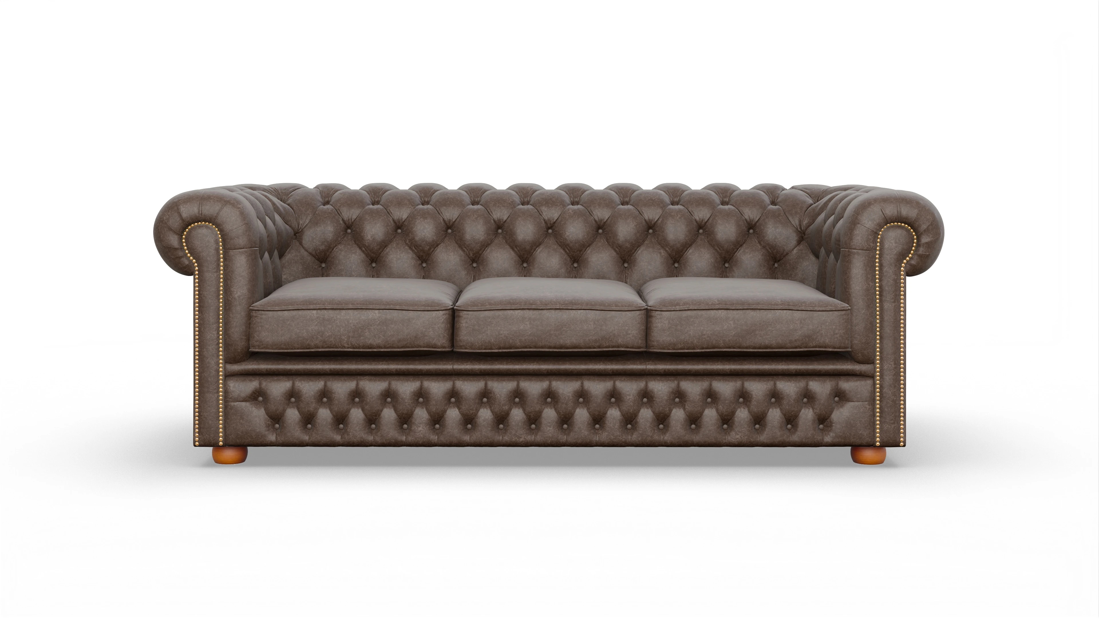Ansicht des Produktes Islington 3-Sitzer in Leder braun