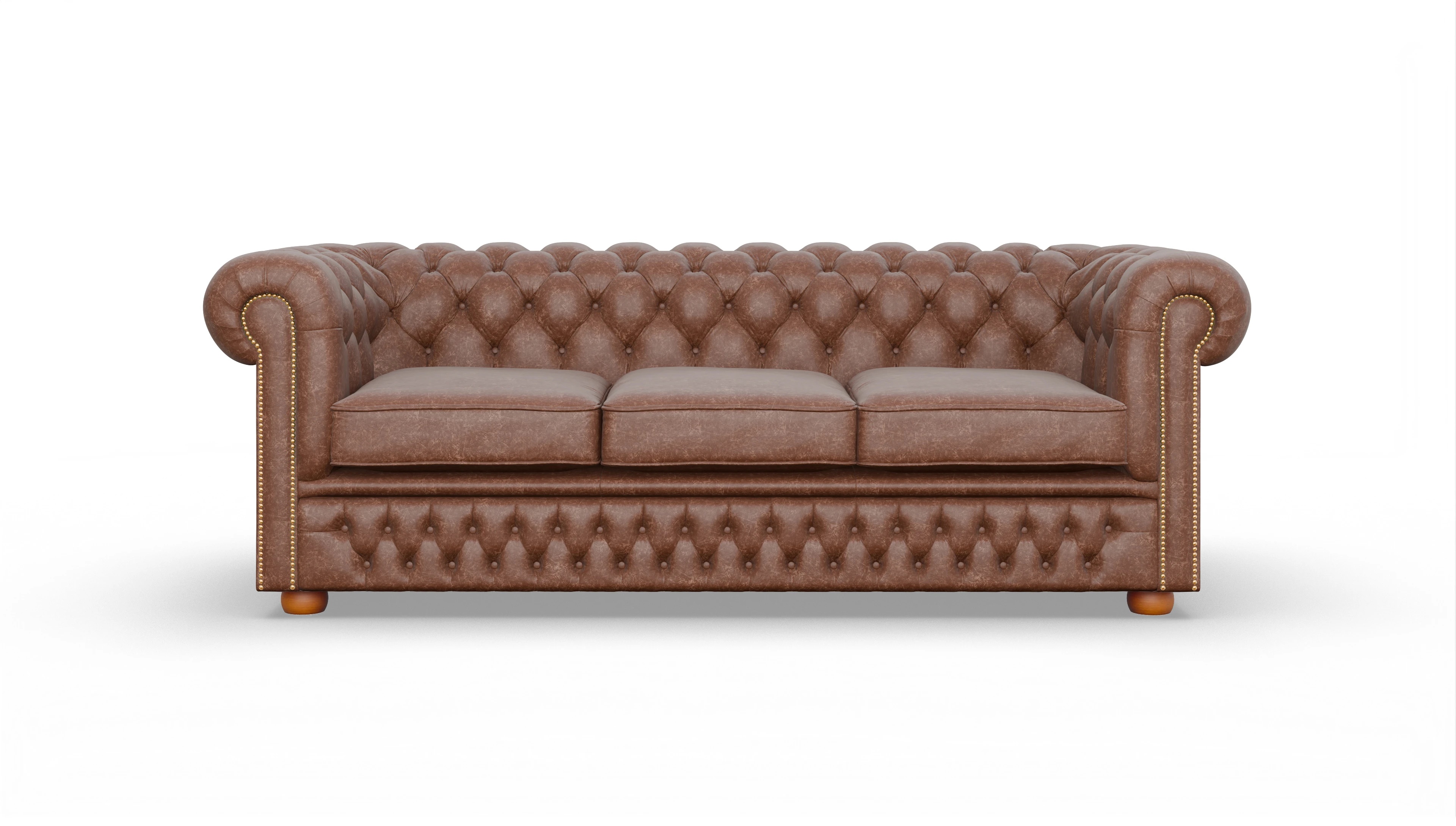 Ansicht des Produktes Islington 3-Sitzer in Leder braun