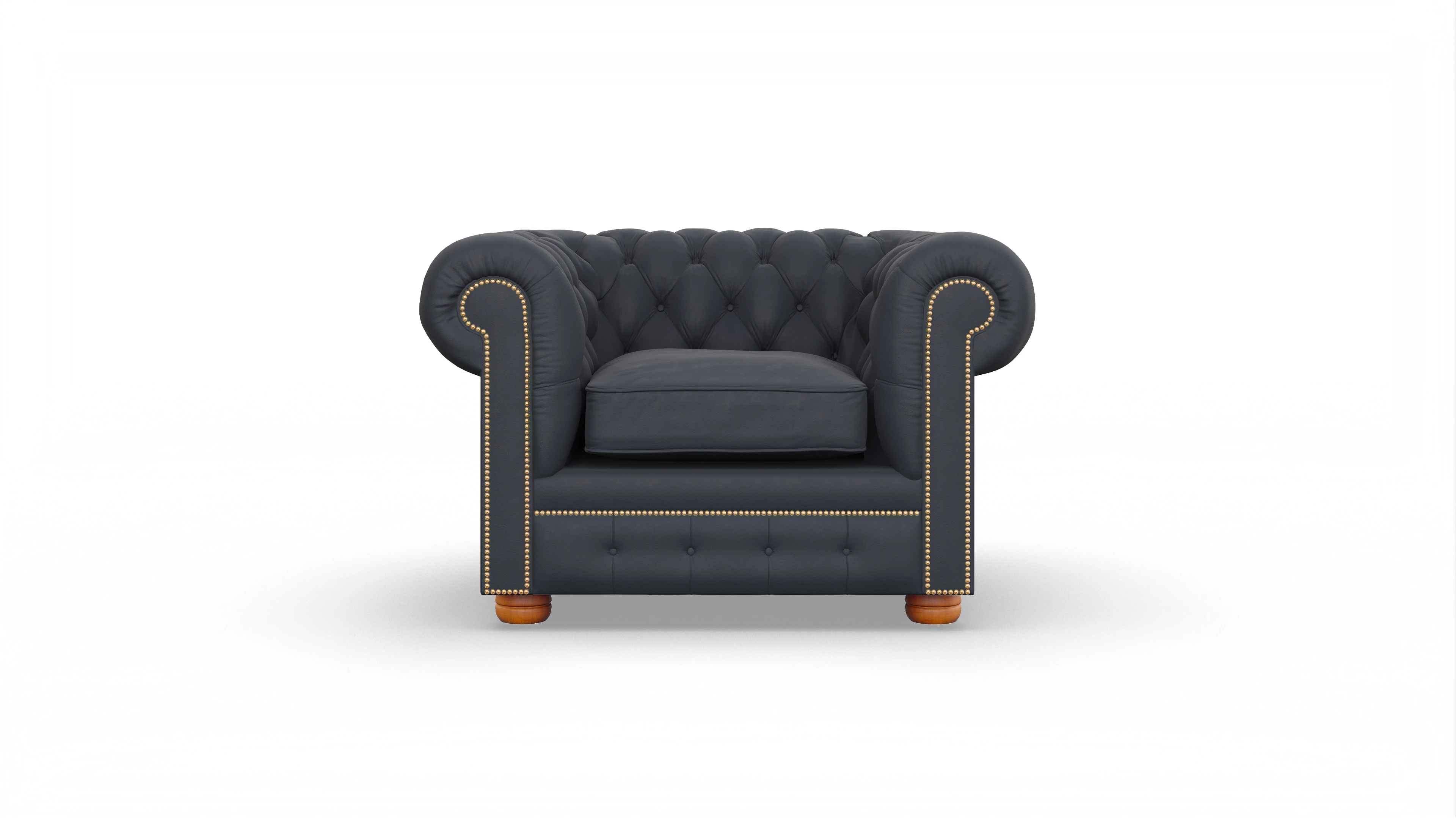 Ansicht des Produktes William Sessel in Leder blau