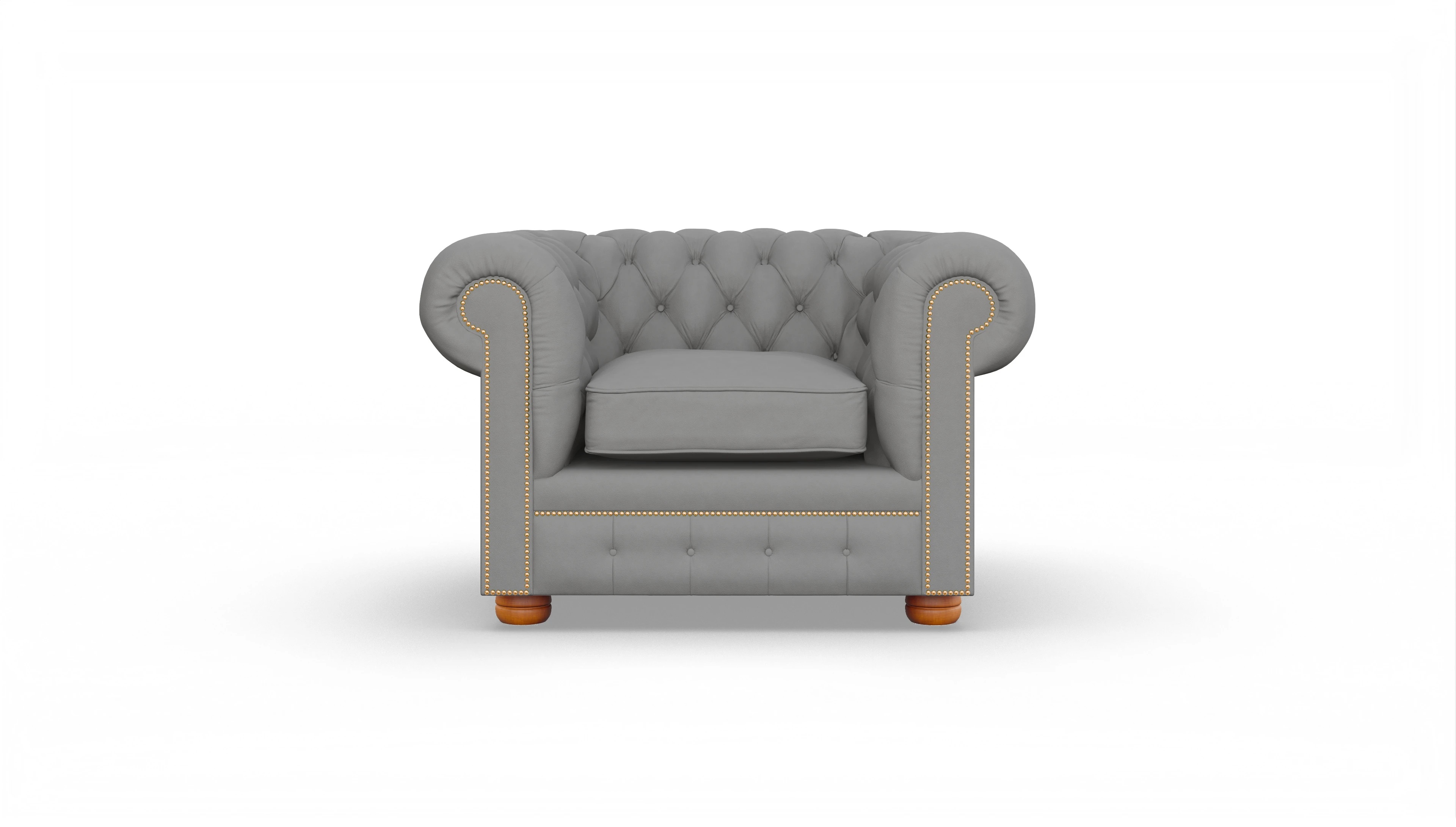 Ansicht des Produktes William Sessel in Leder grau