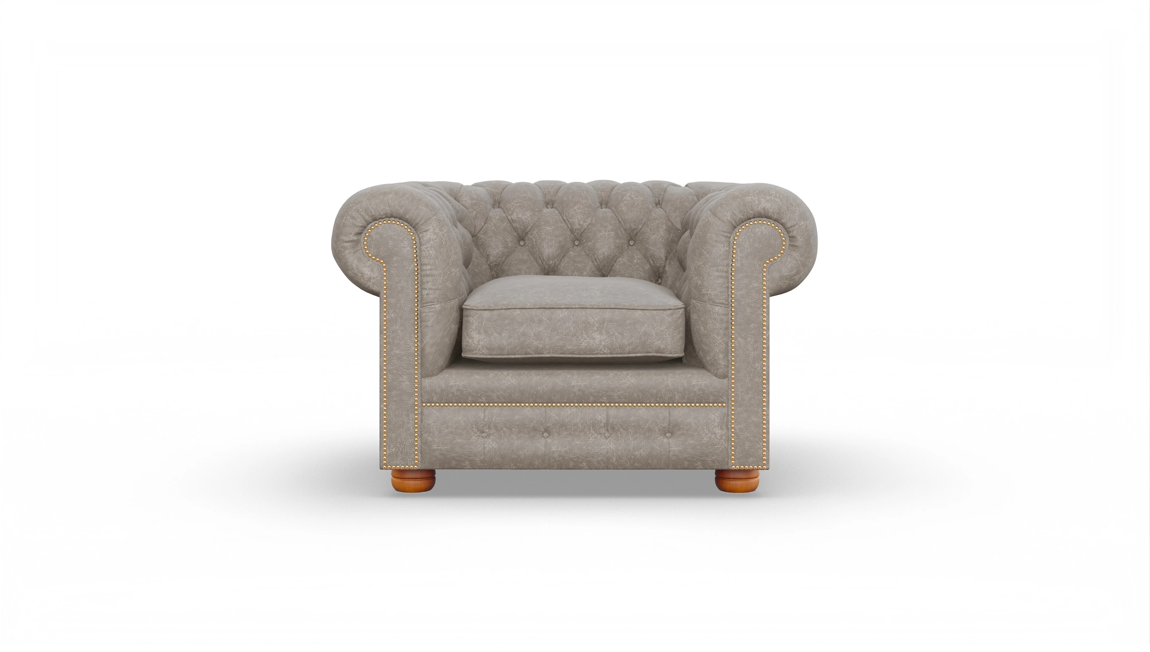 Ansicht des Produktes William Sessel in Leder grau