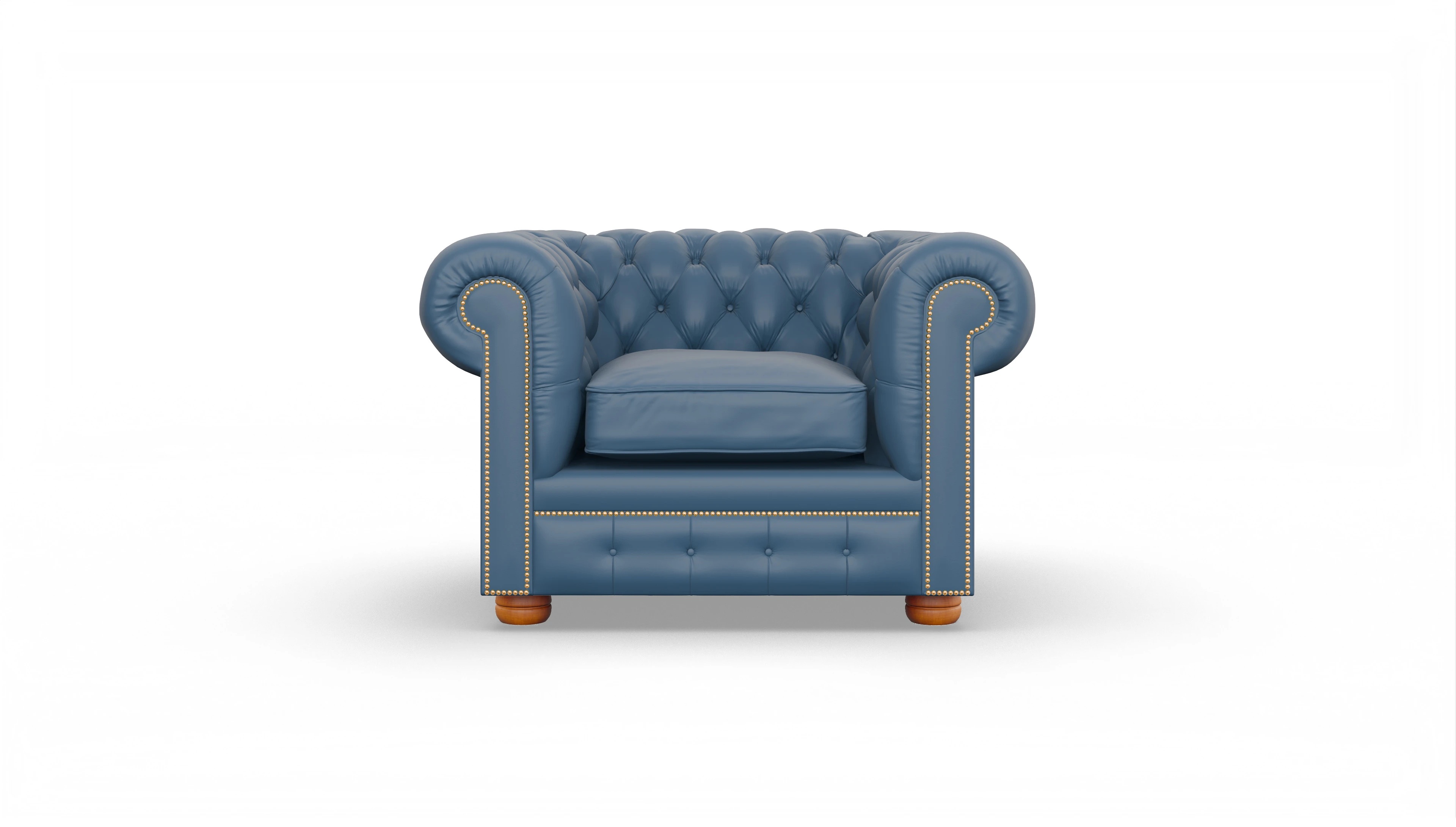 Ansicht des Produktes William Sessel in Leder blau