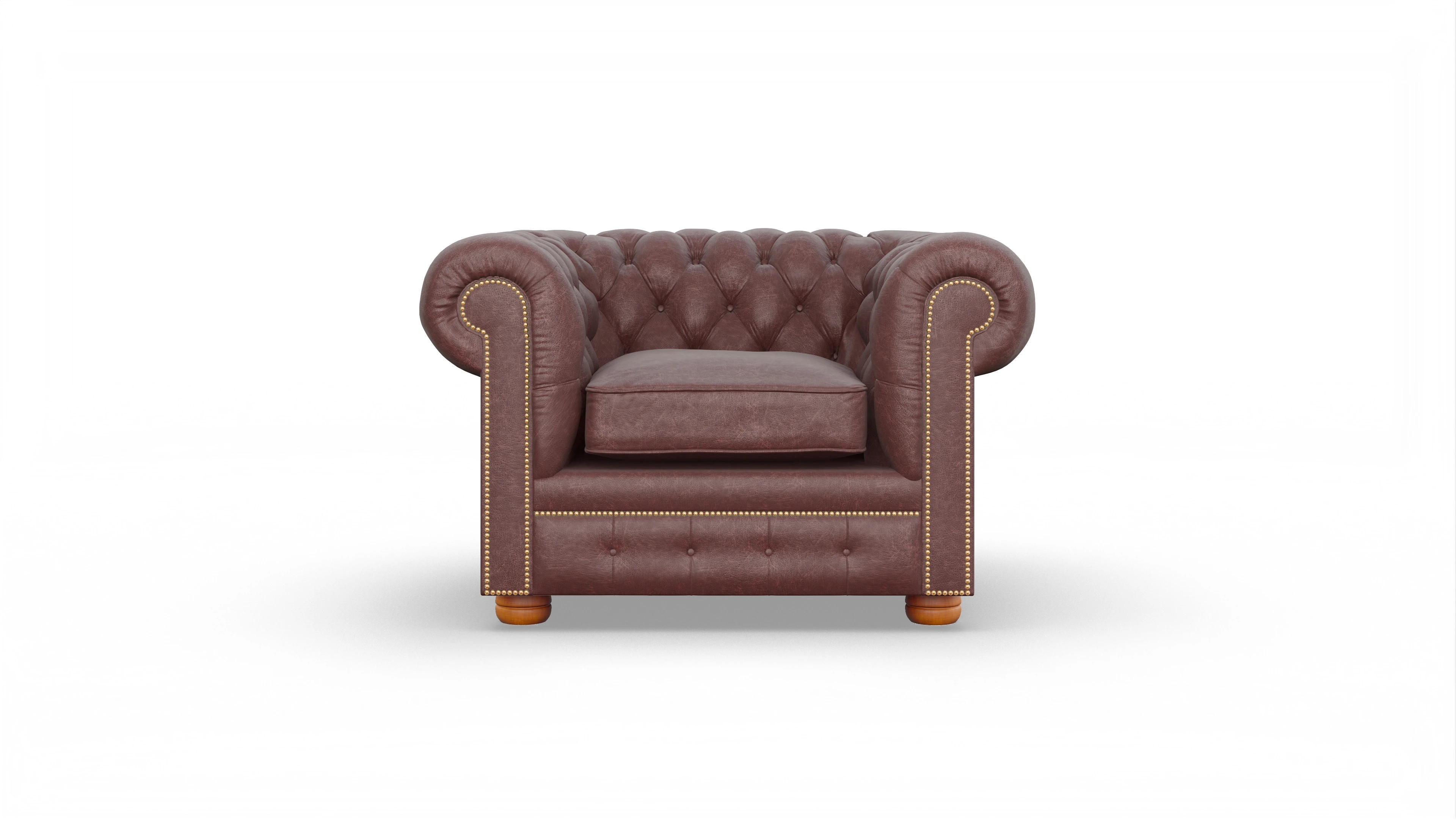 Ansicht des Produktes William Sessel in Leder rot