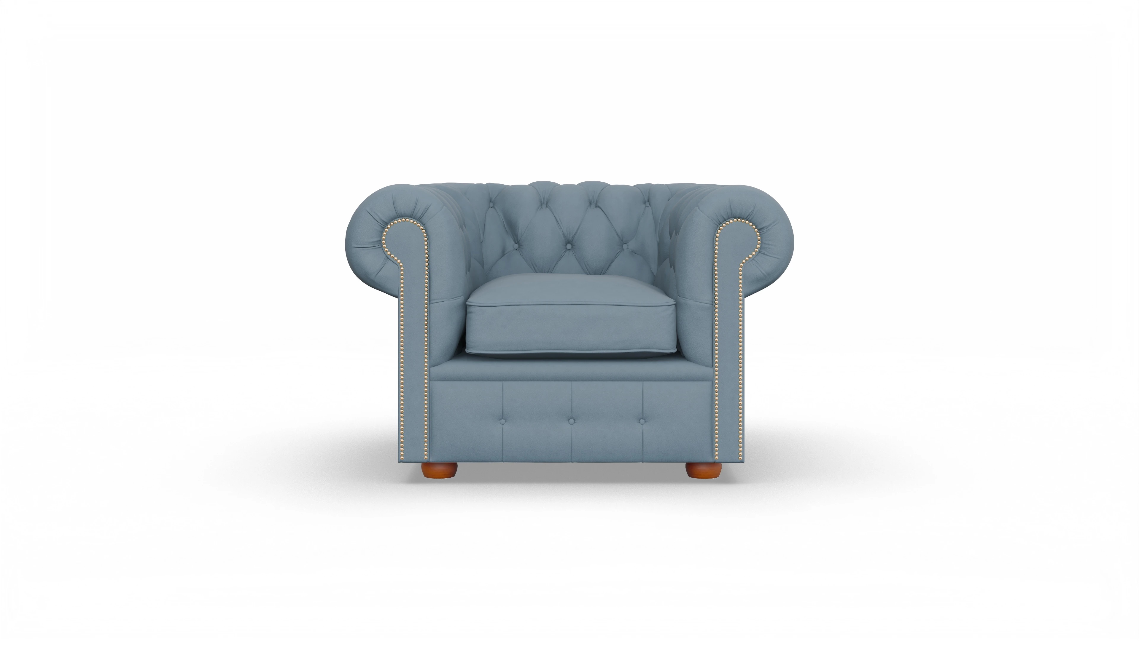 Ansicht des Produktes Brighton Sessel in Leder blau
