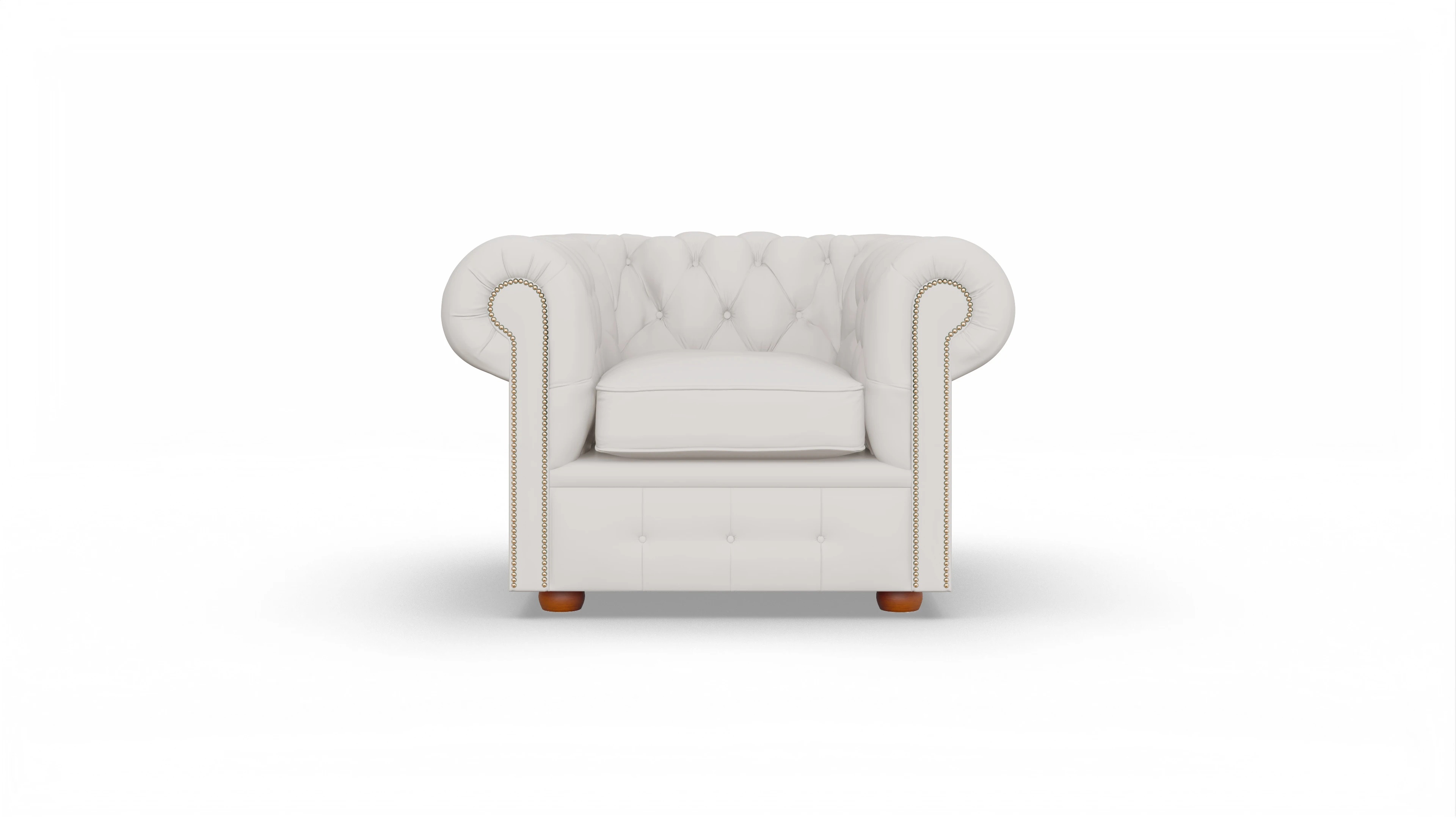 Ansicht des Produktes Brighton Sessel in Leder weiß