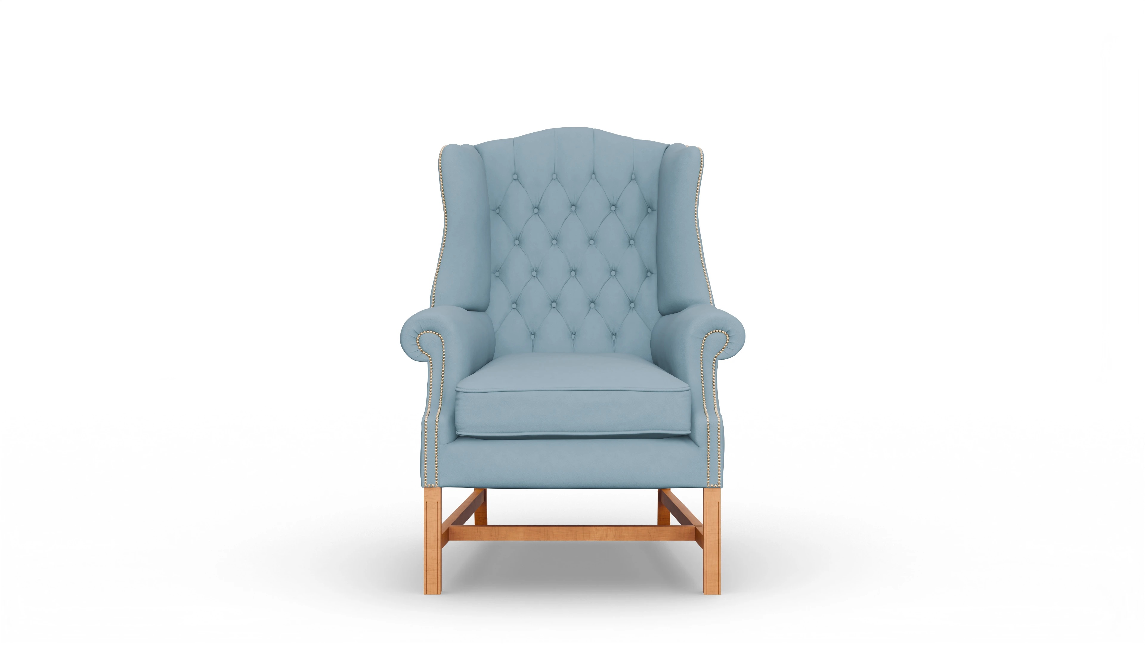 Ansicht des Produktes Winston Sessel in Leder blau
