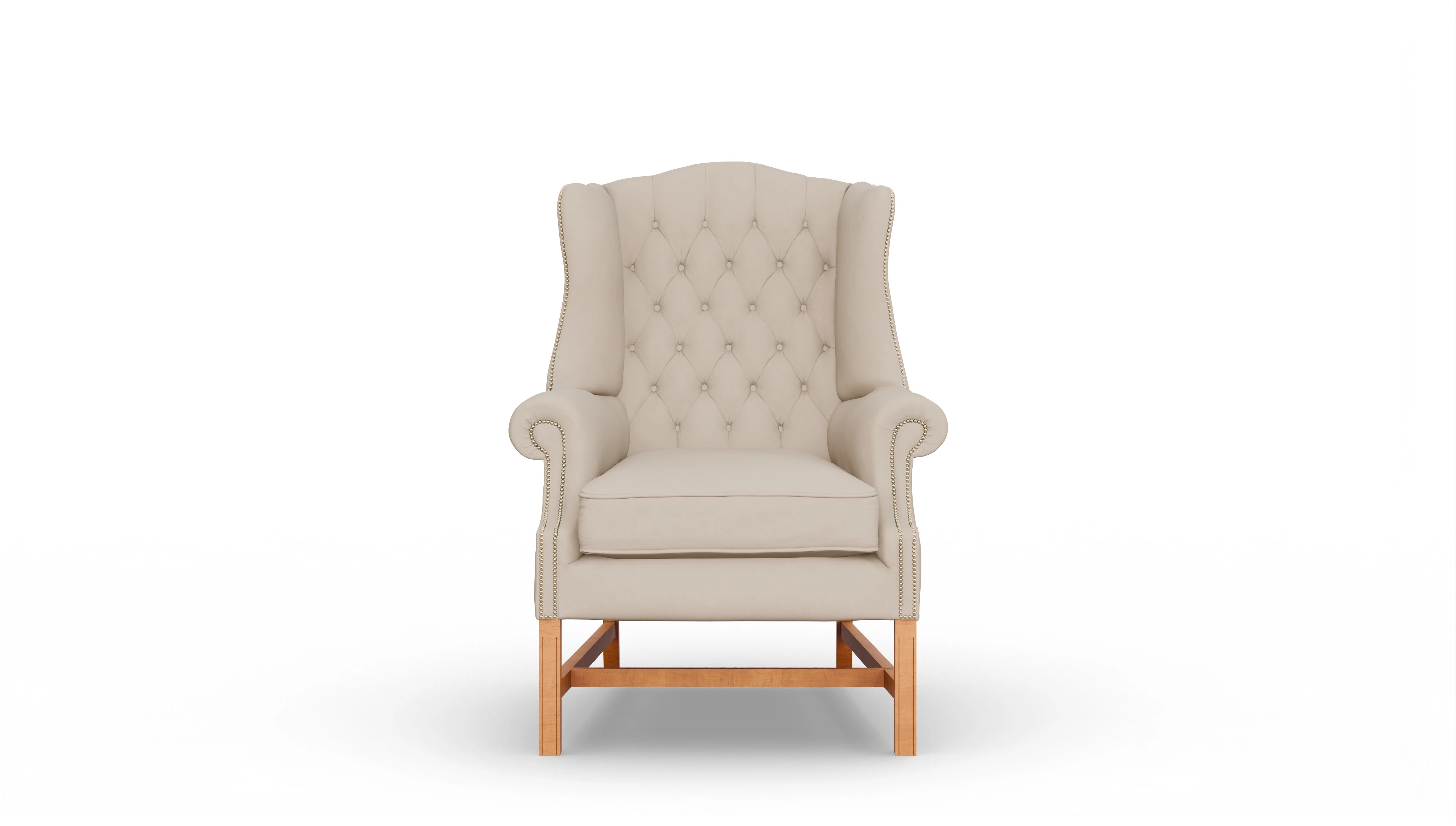Ansicht des Produktes Winston Sessel in Leder beige