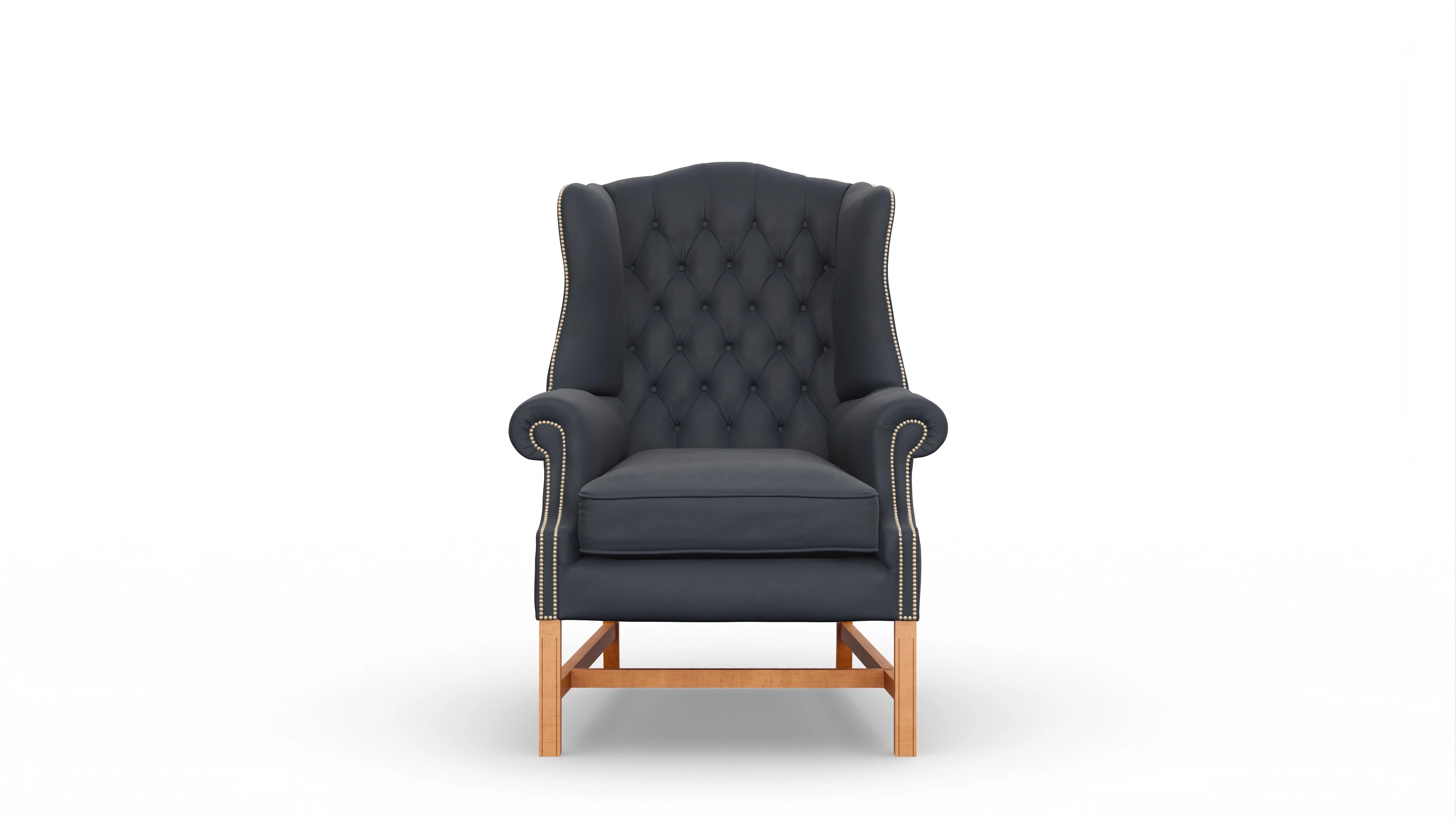 Ansicht des Produktes Winston Sessel in Leder blau