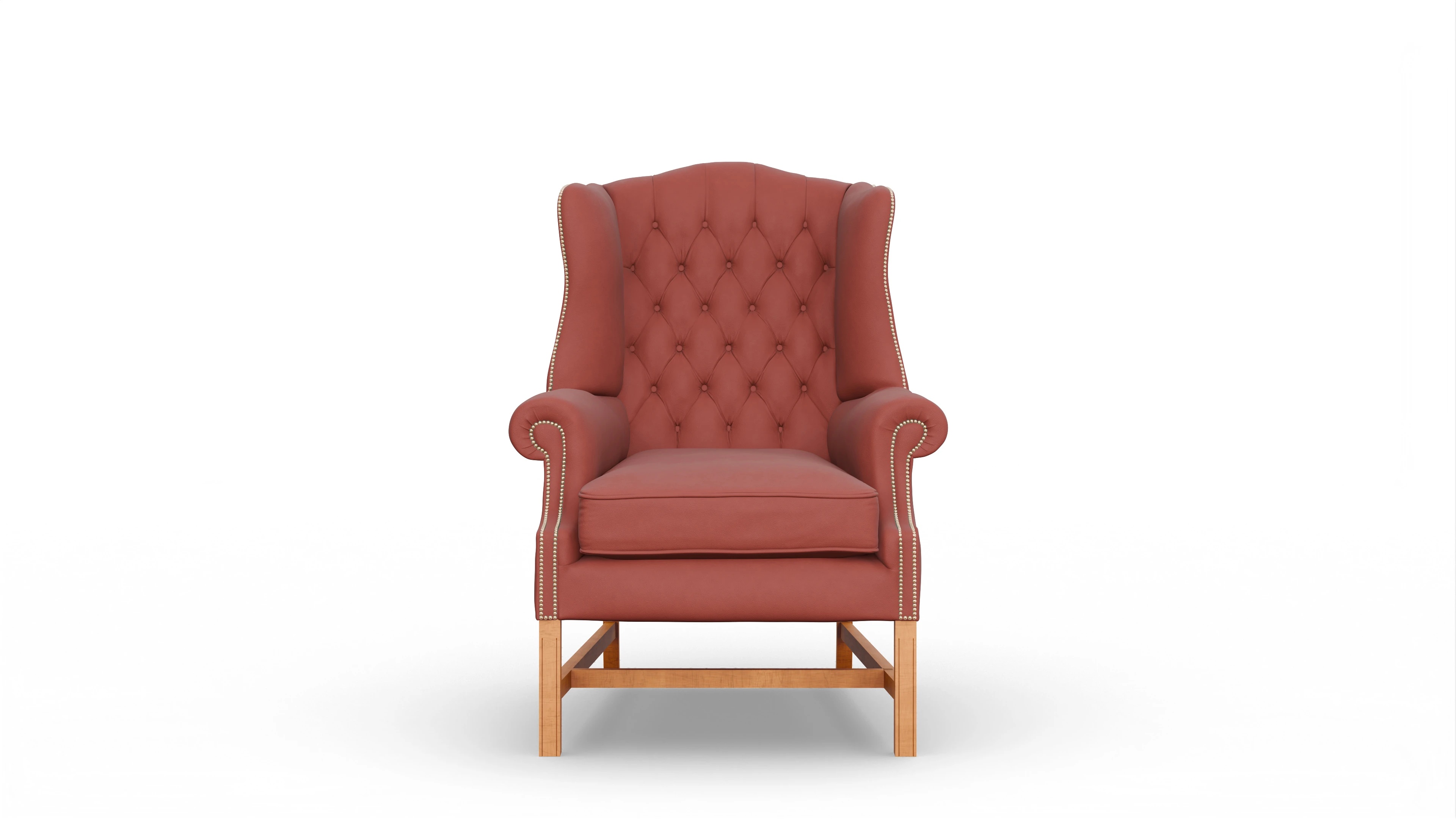 Ansicht des Produktes Winston Sessel in Leder rot