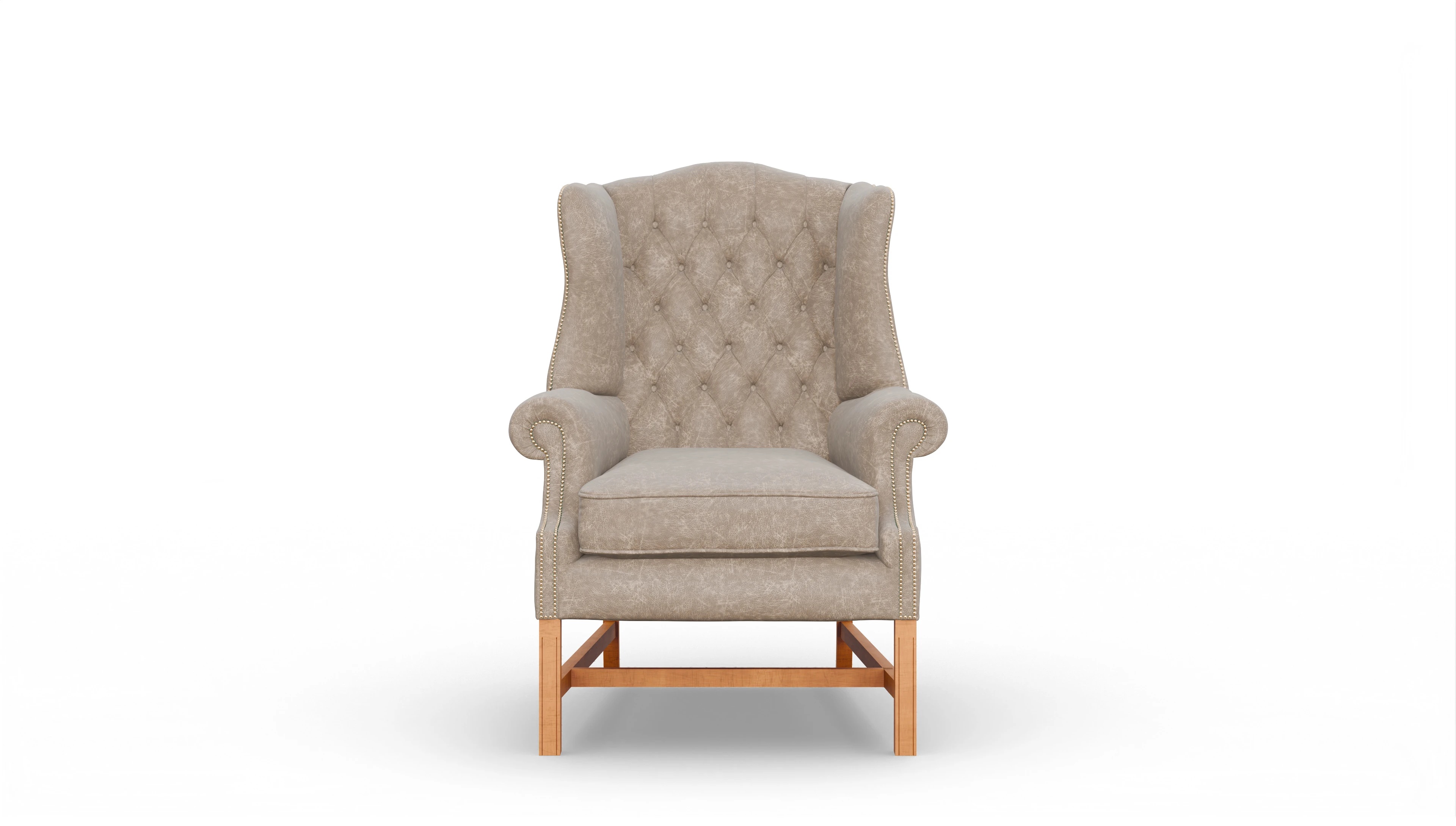 Ansicht des Produktes Winston Sessel in Leder beige