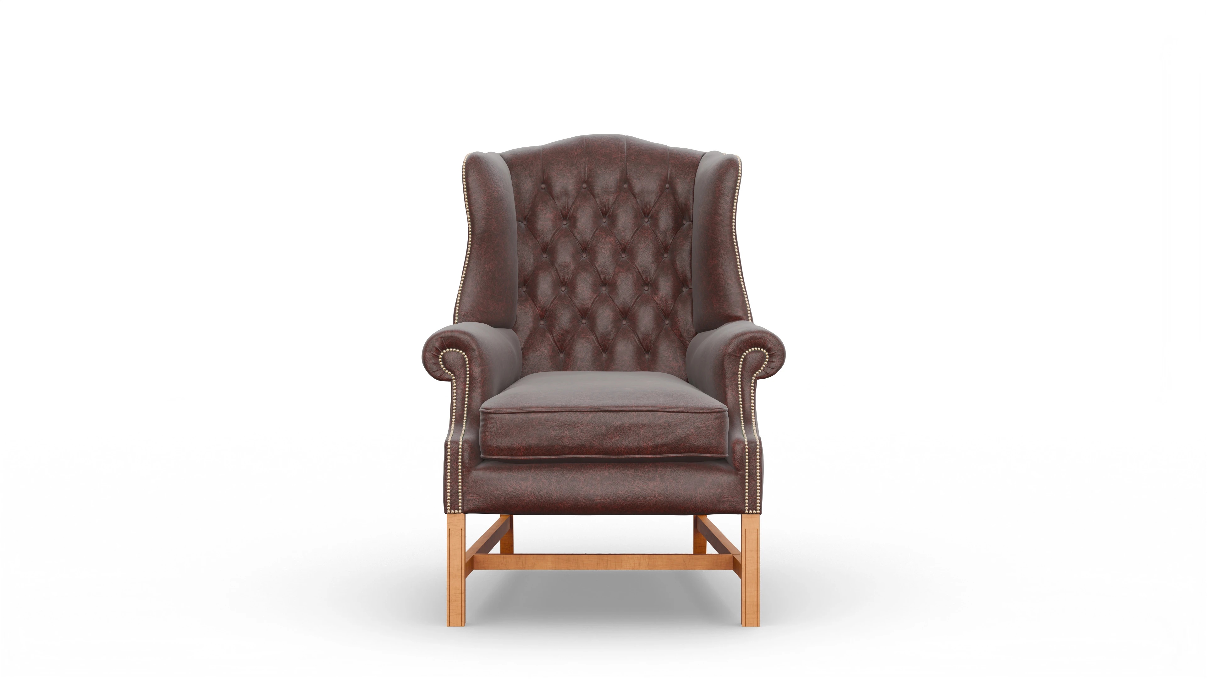 Ansicht des Produktes Winston Sessel in Leder rot