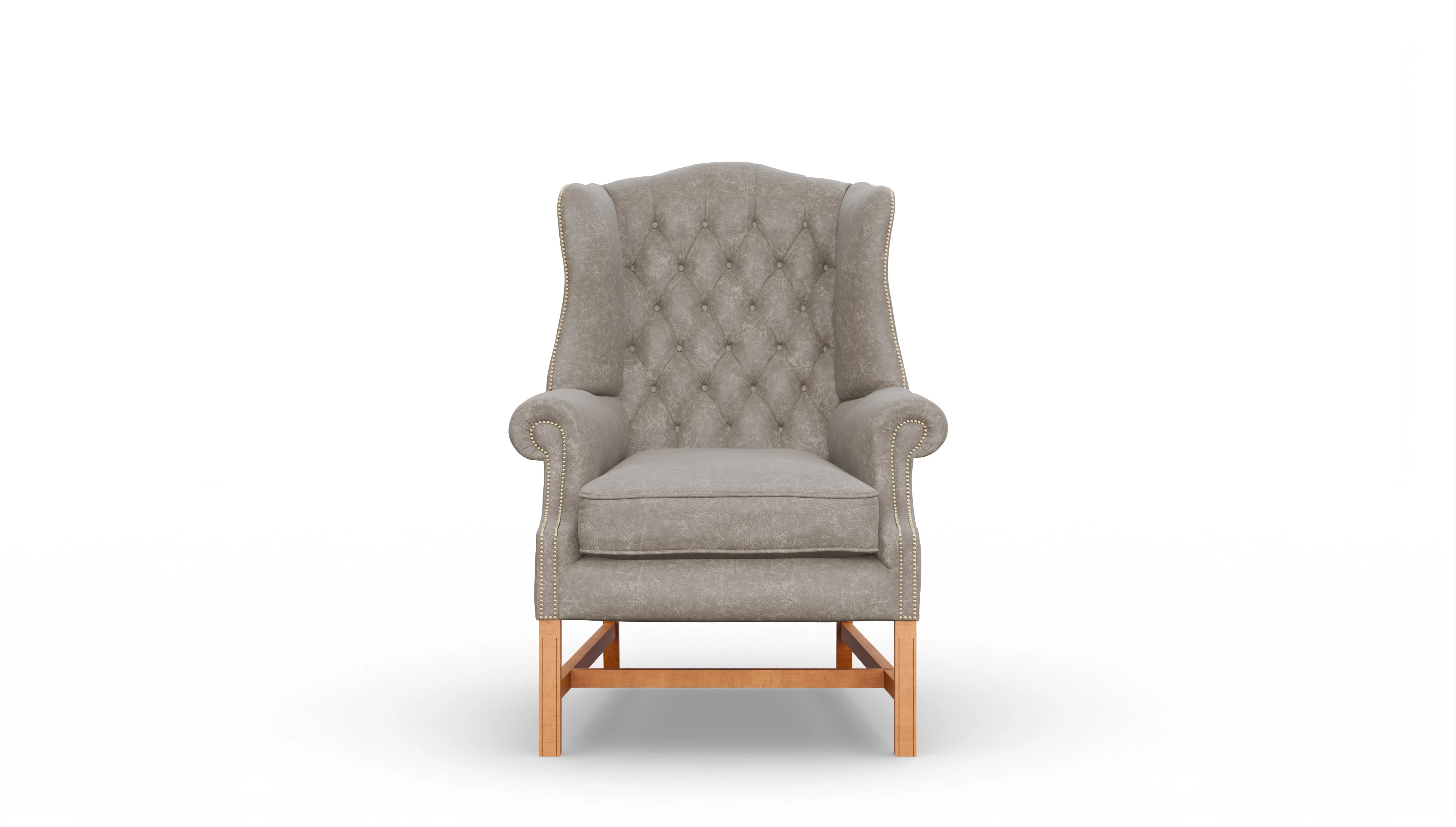 Ansicht des Produktes Winston Sessel in Leder grau