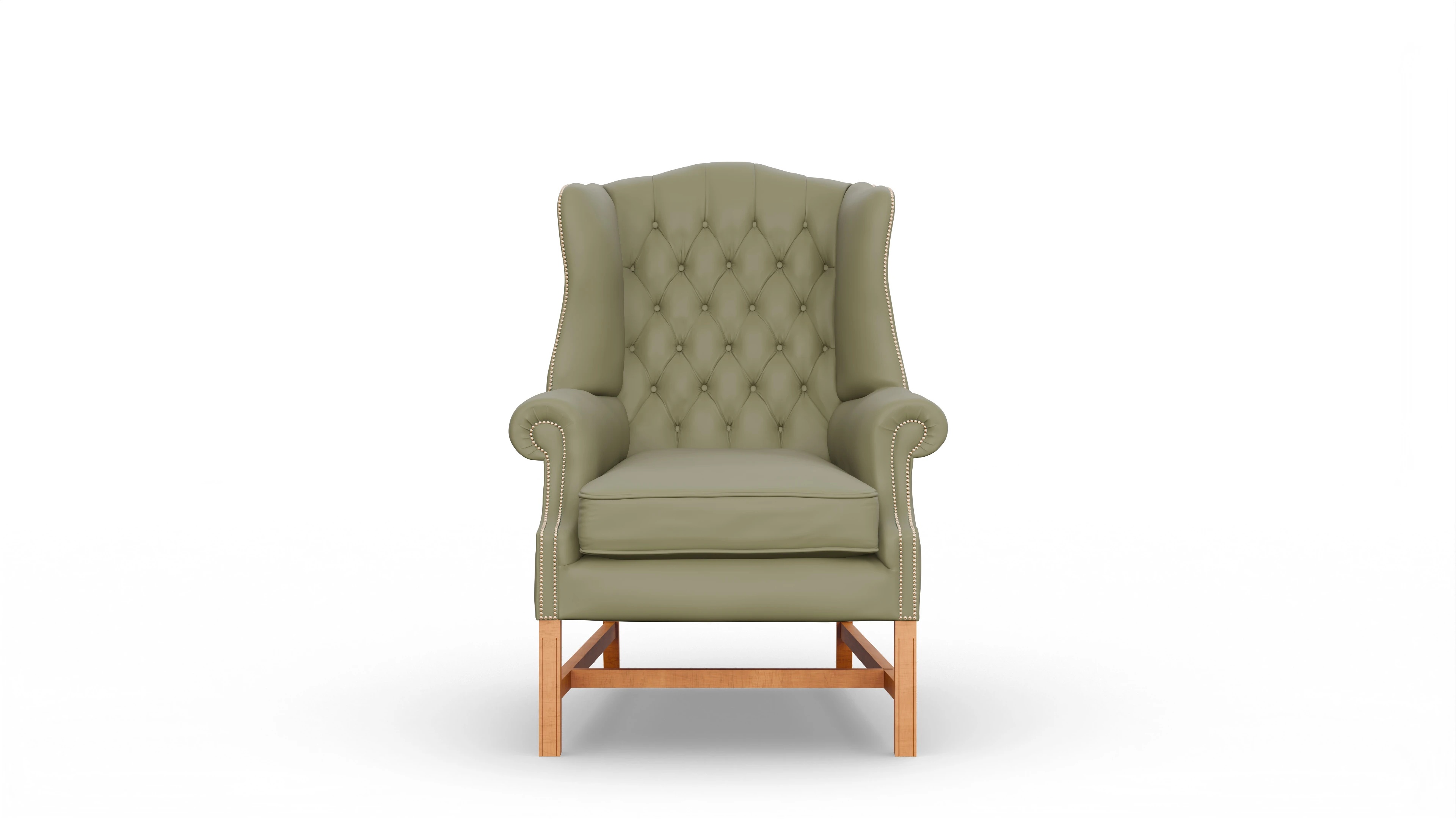 Ansicht des Produktes Winston Sessel in Leder grün