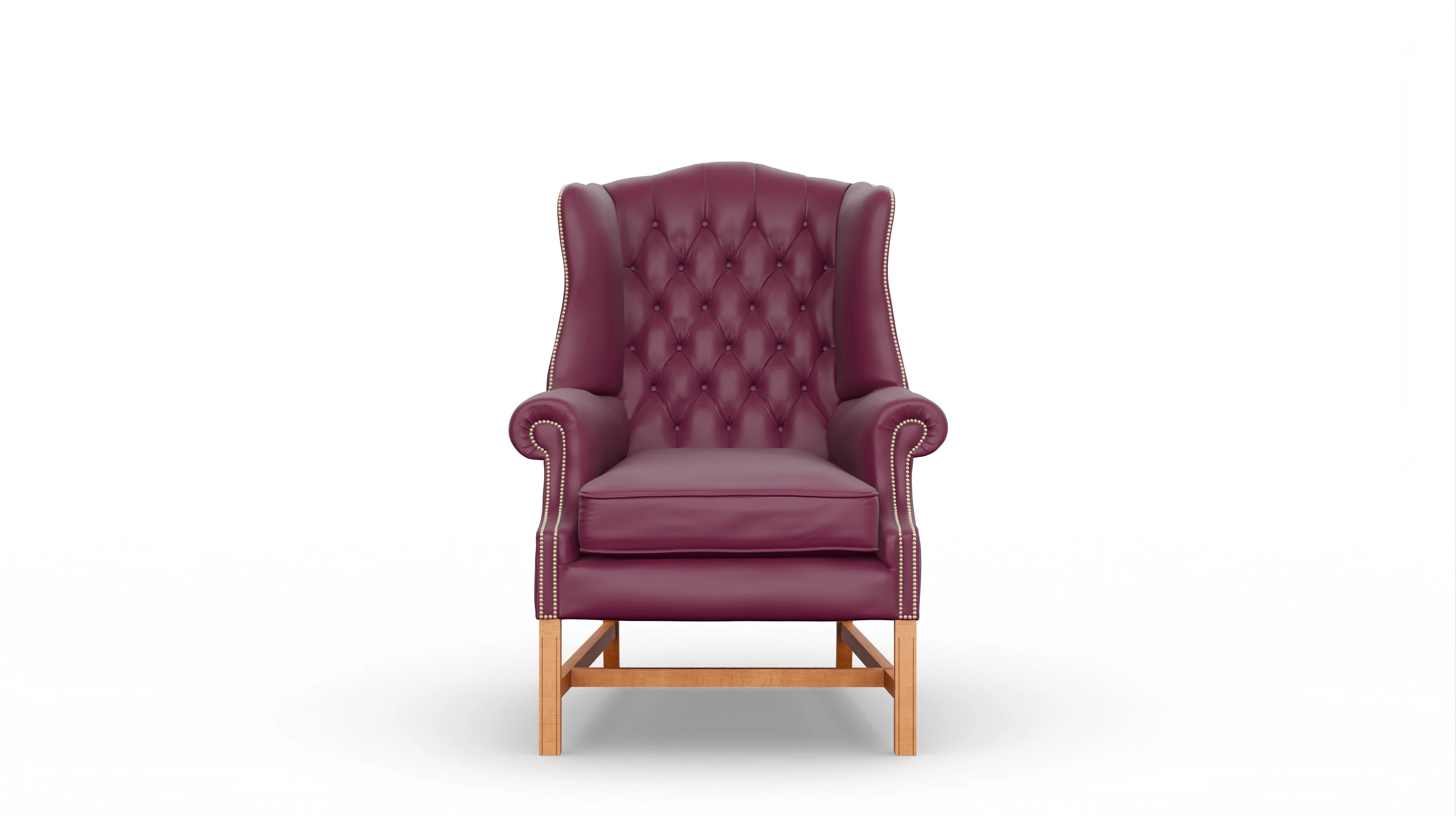 Ansicht des Produktes Winston Sessel in Leder rot