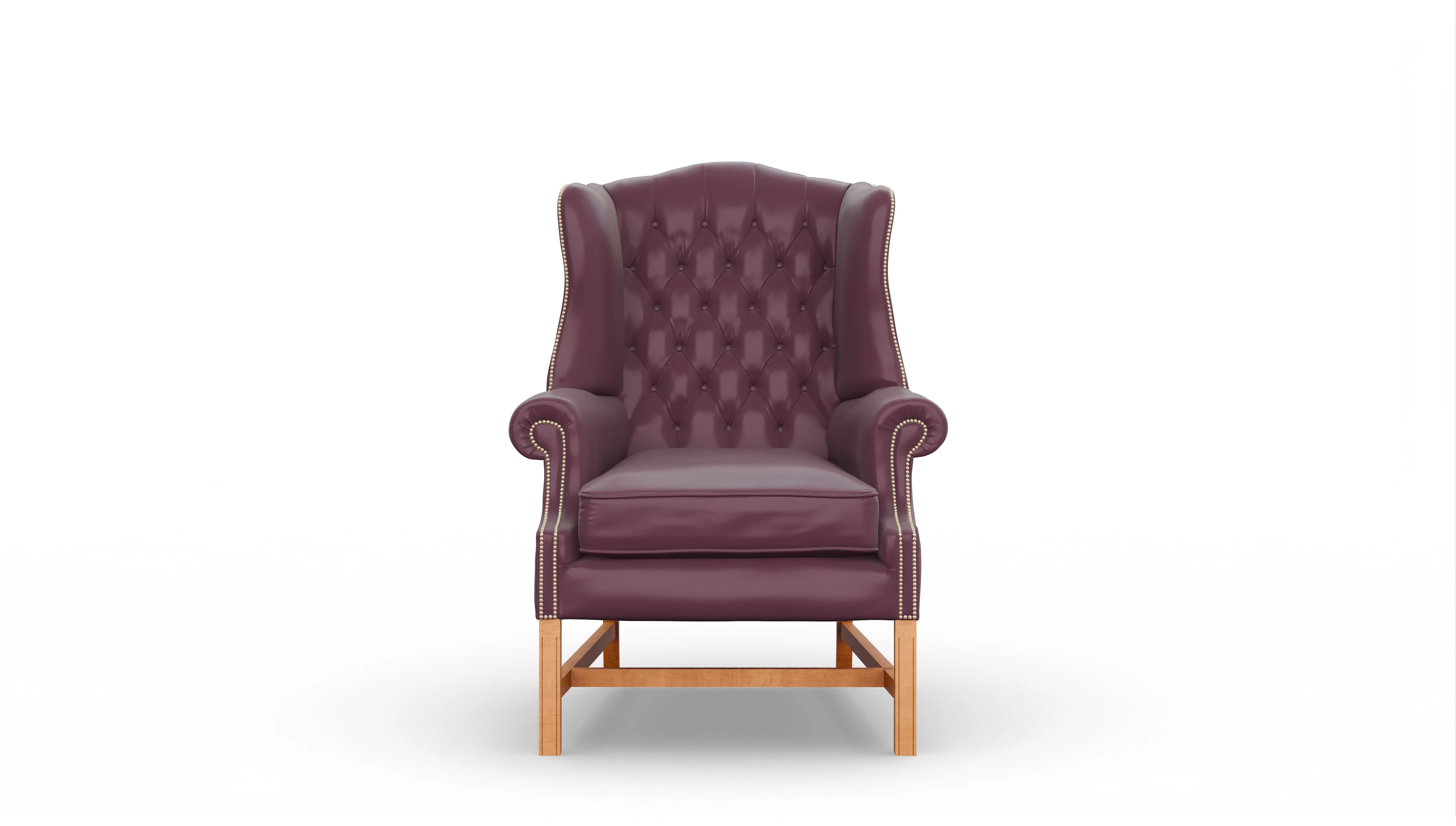 Ansicht des Produktes Winston Sessel in Leder rot