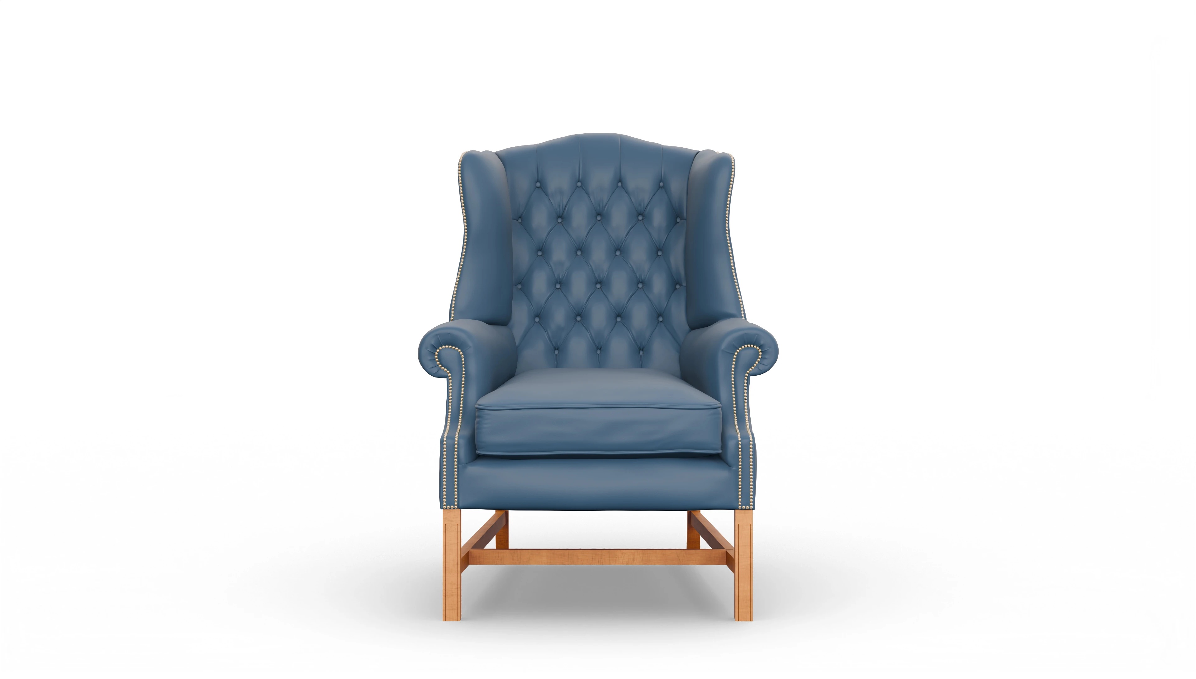 Ansicht des Produktes Winston Sessel in Leder blau