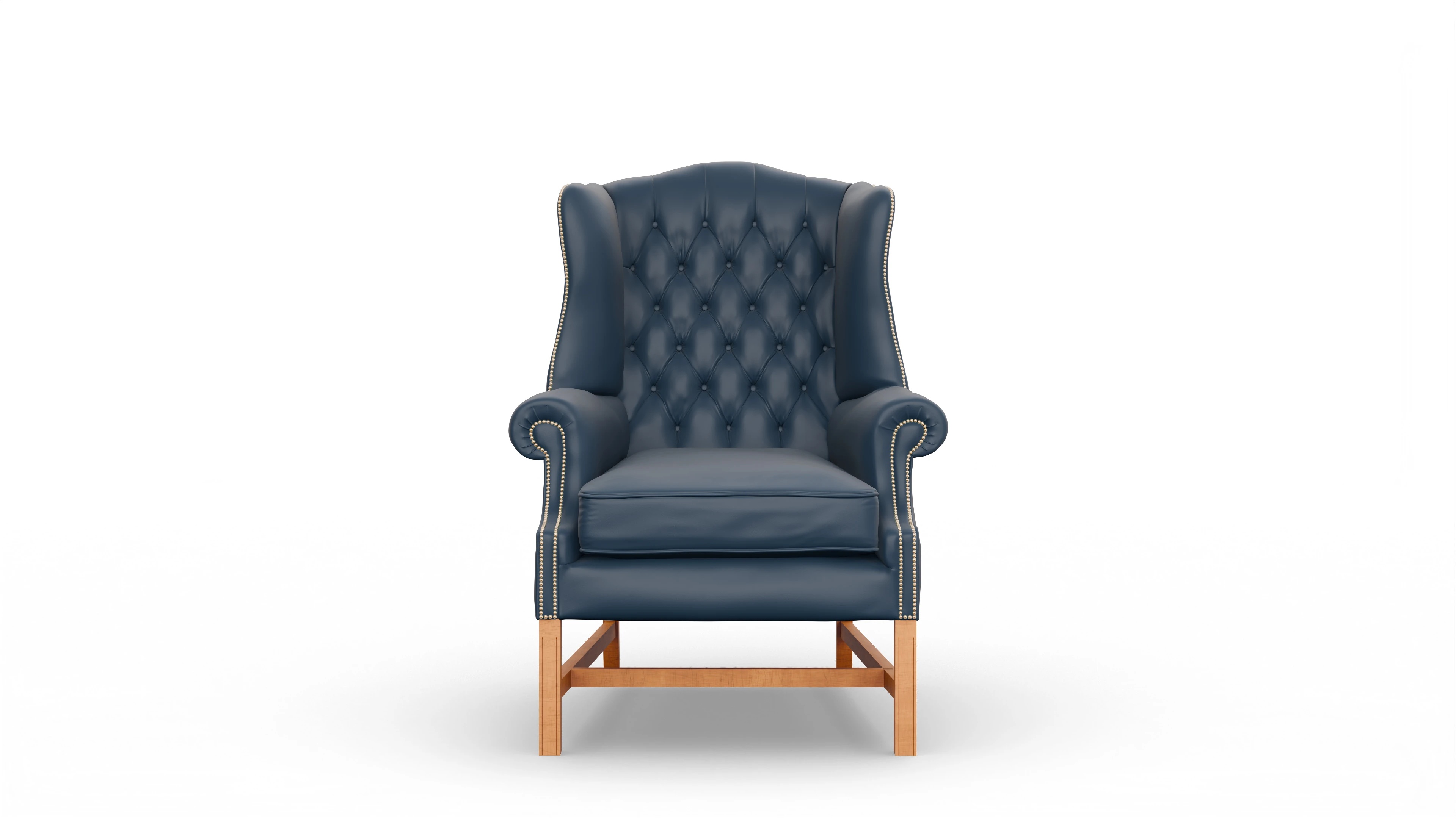 Ansicht des Produktes Winston Sessel in Leder blau