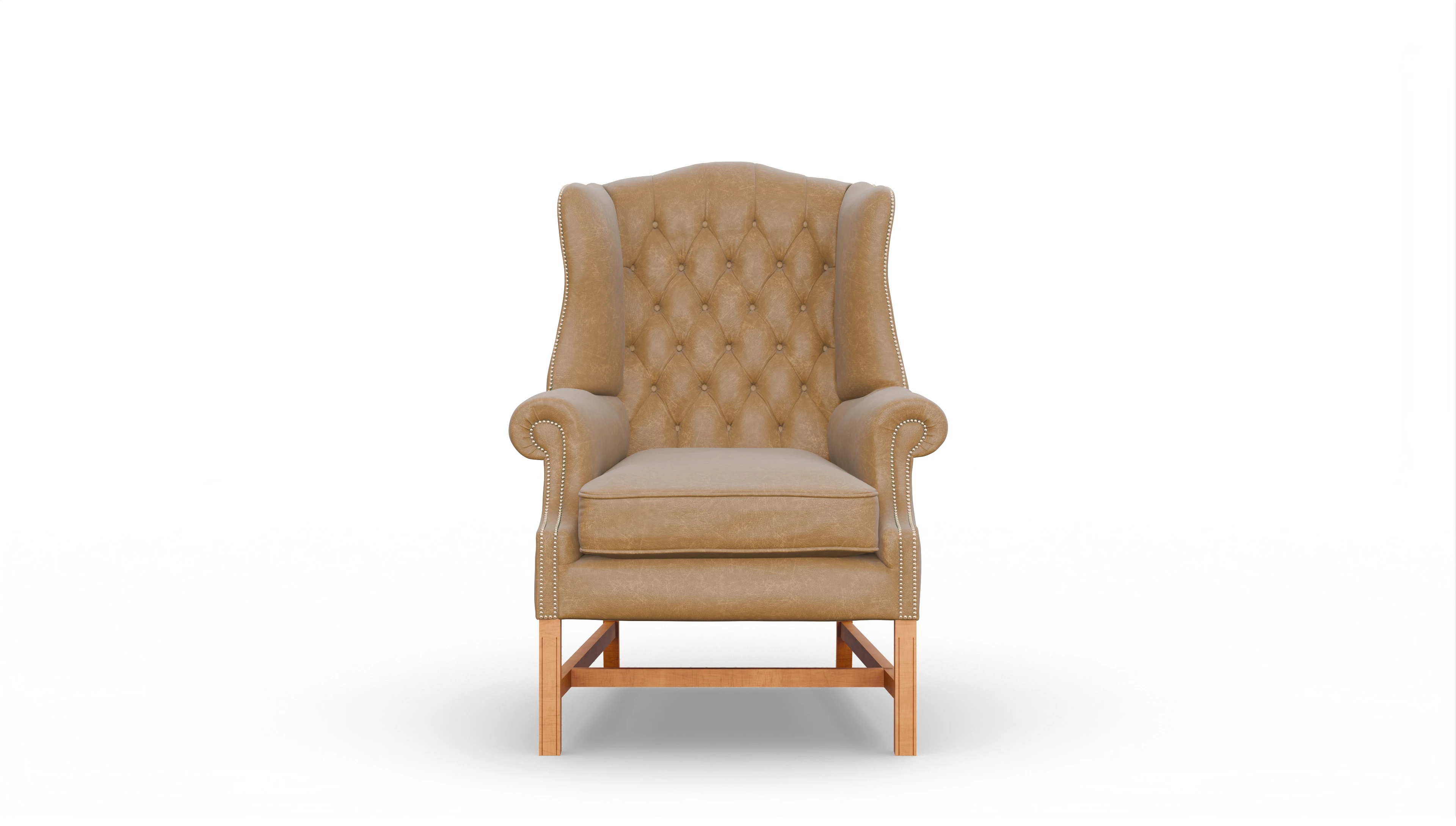 Ansicht des Produktes Winston Sessel in Leder beige