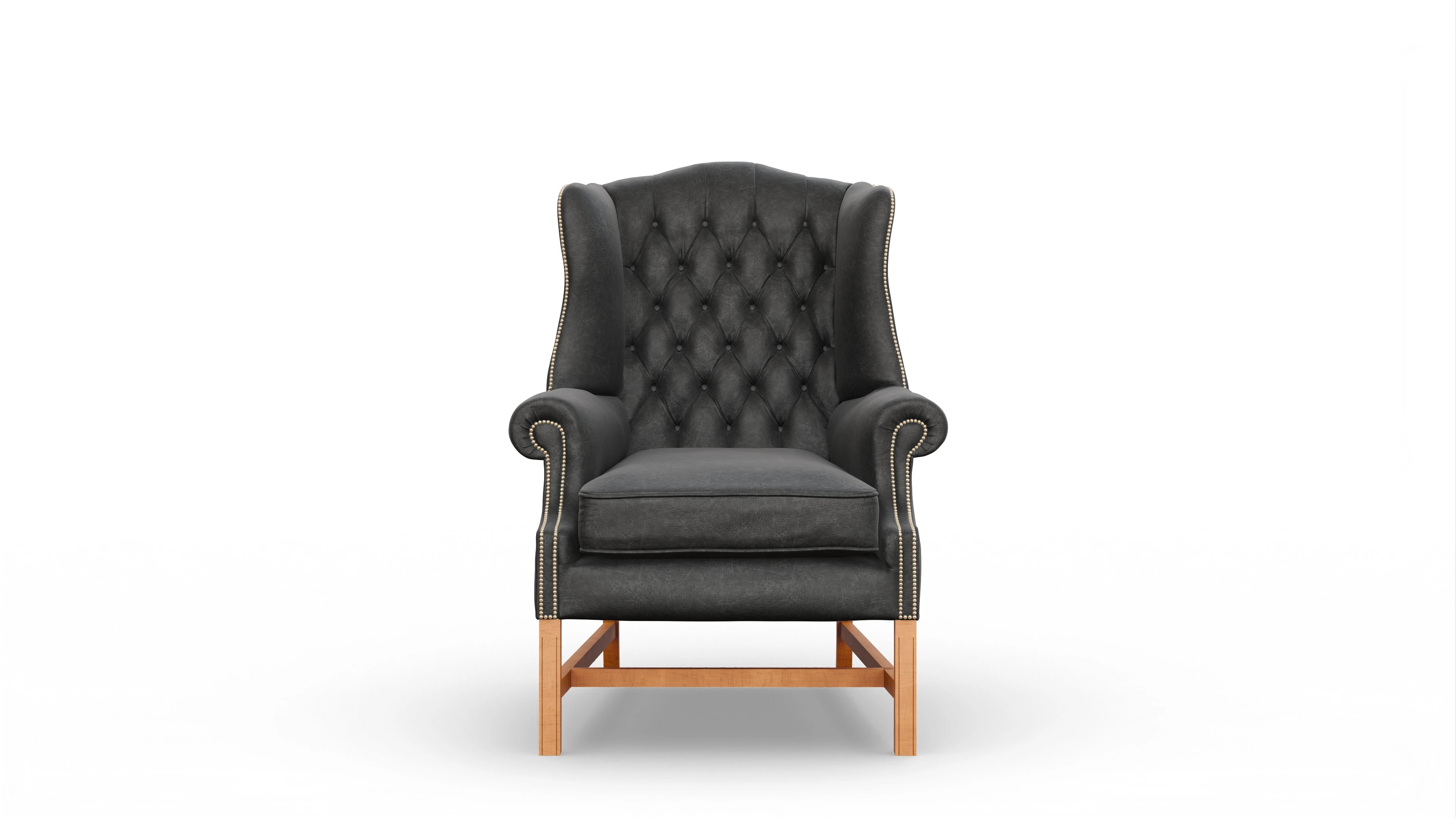 Ansicht des Produktes Winston Sessel in Leder schwarz