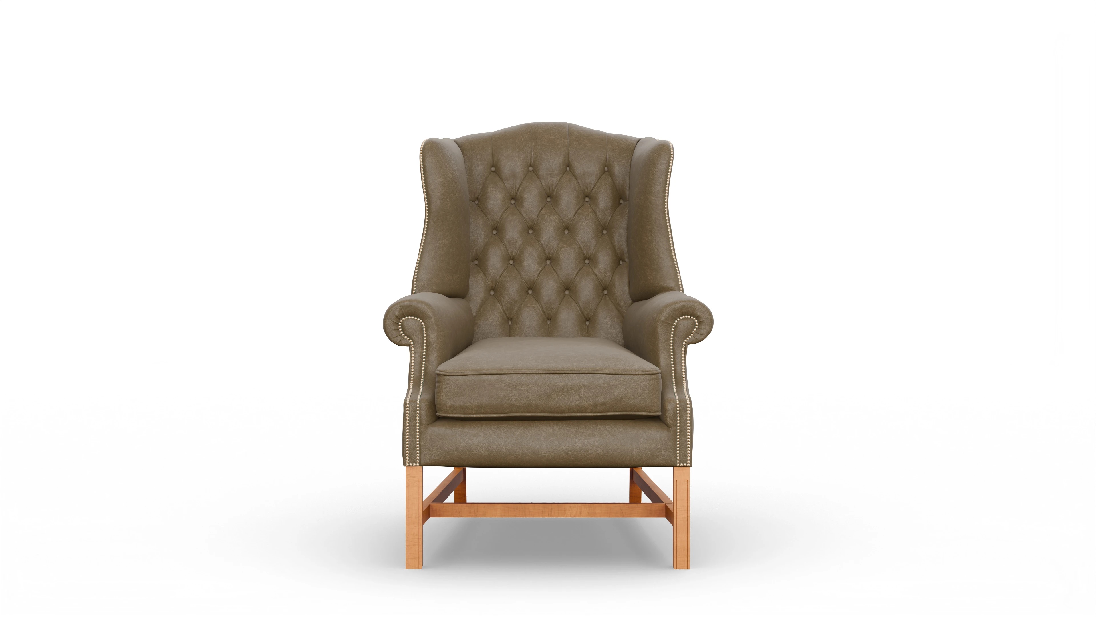 Ansicht des Produktes Winston Sessel in Leder grün