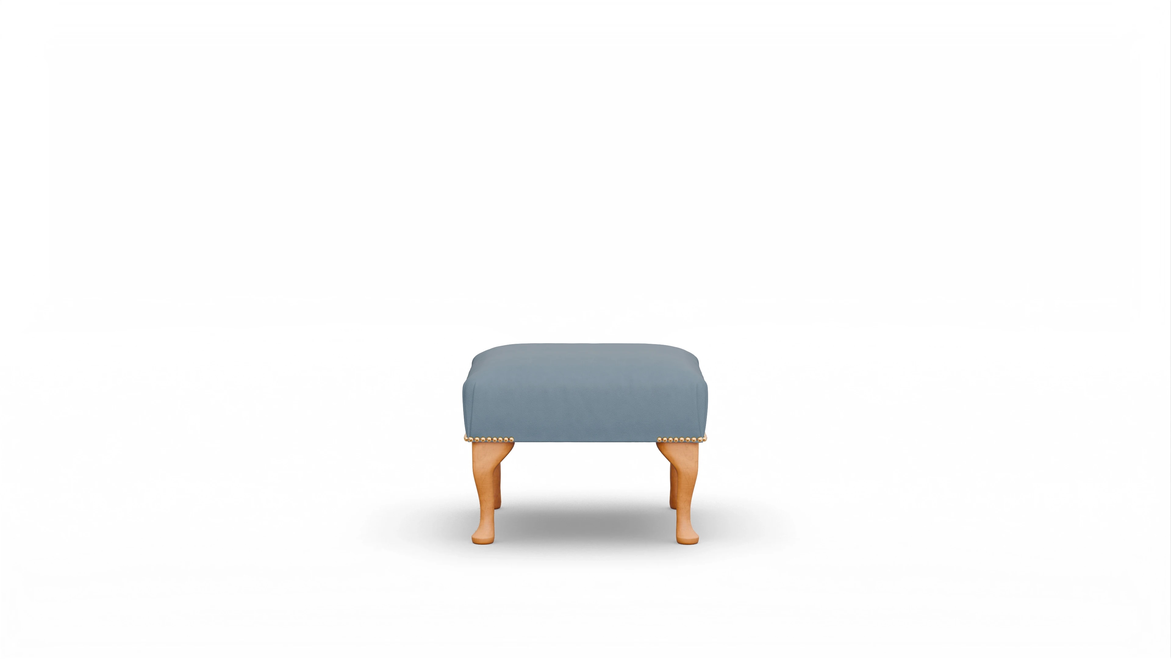 Ansicht des Produktes Webster Hocker in Leder blau