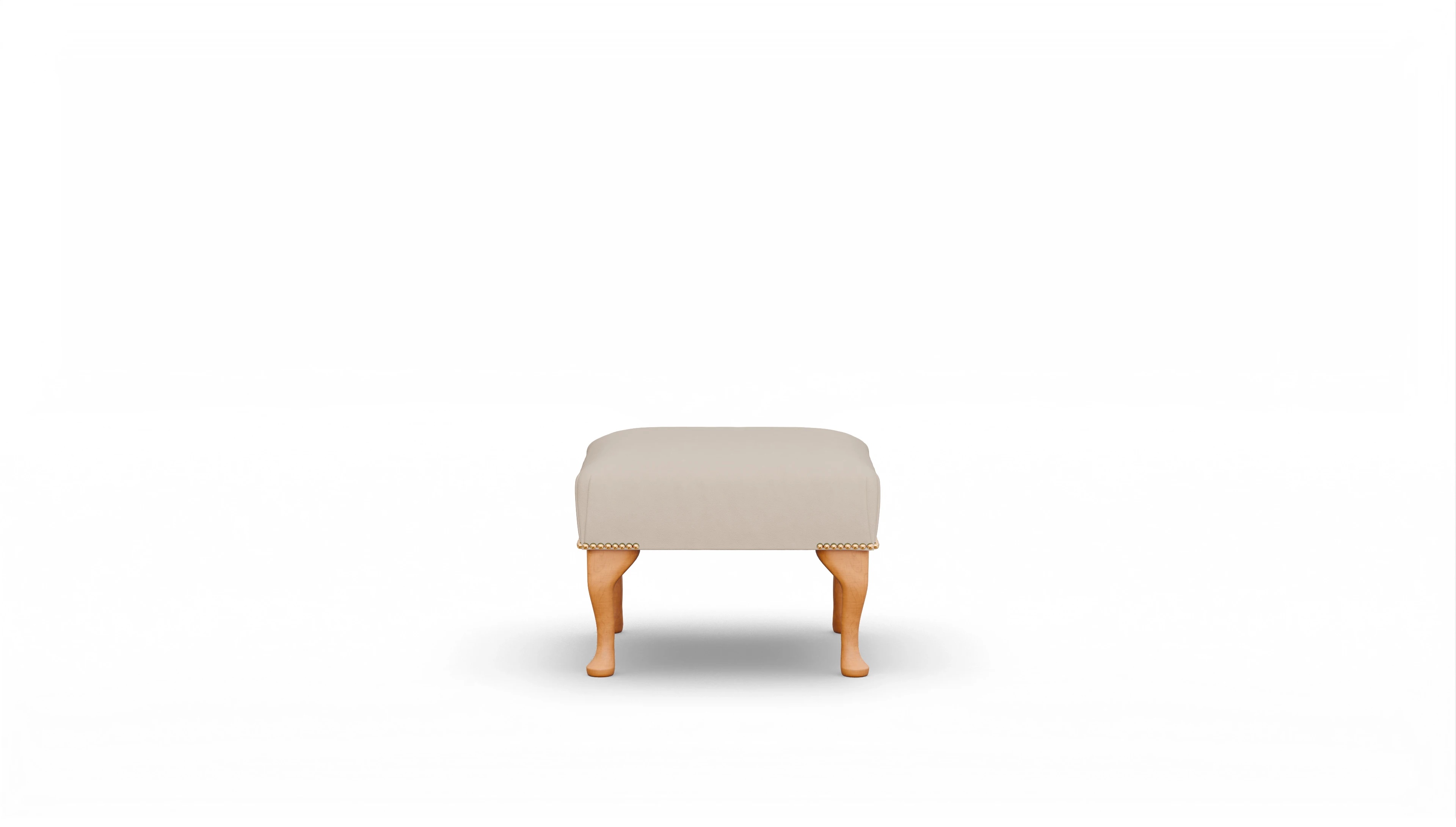Ansicht des Produktes Webster Hocker in Leder beige