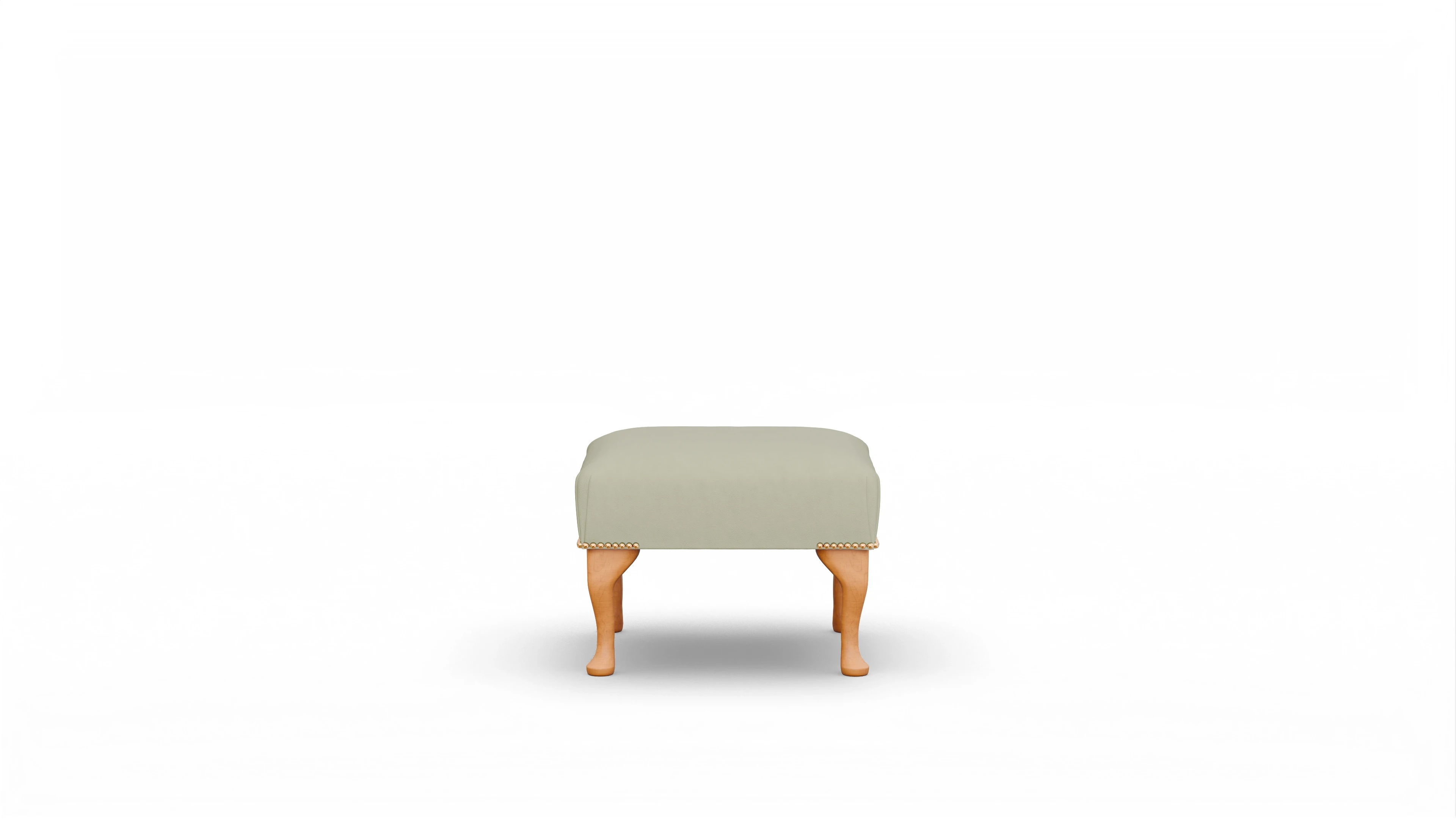 Ansicht des Produktes Webster Hocker in Leder grün