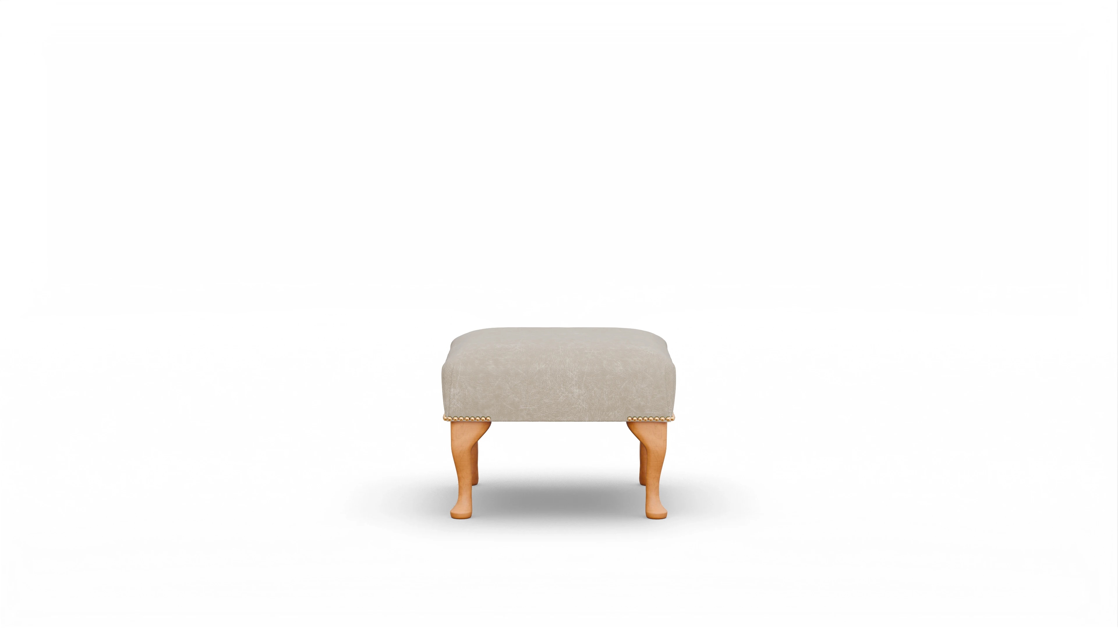 Ansicht des Produktes Webster Hocker in Leder beige