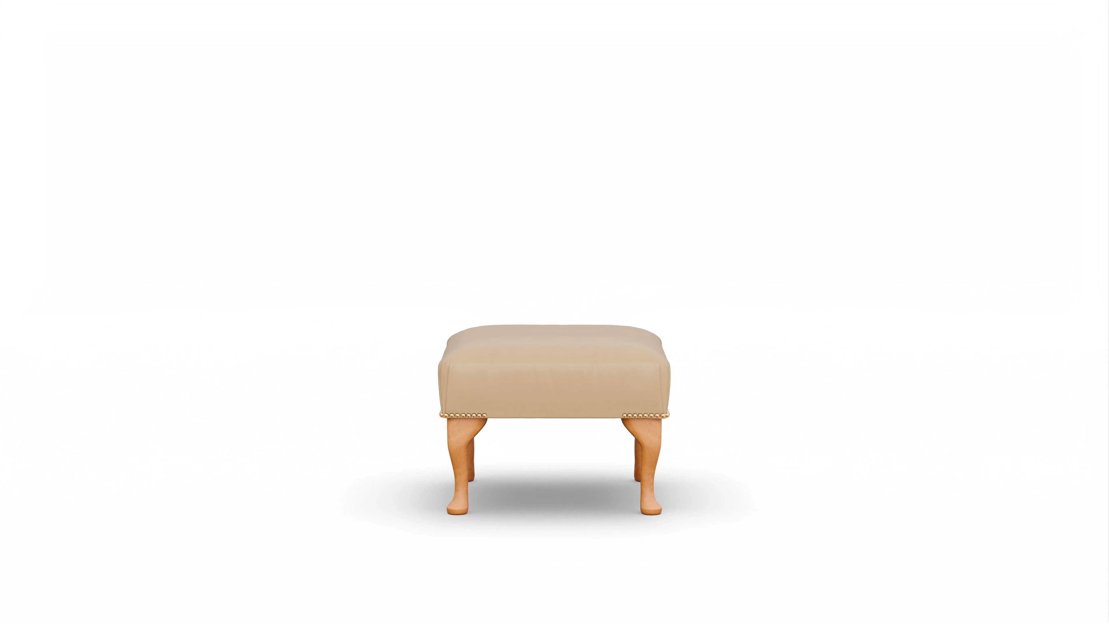 Ansicht des Produktes Webster Hocker in Leder beige