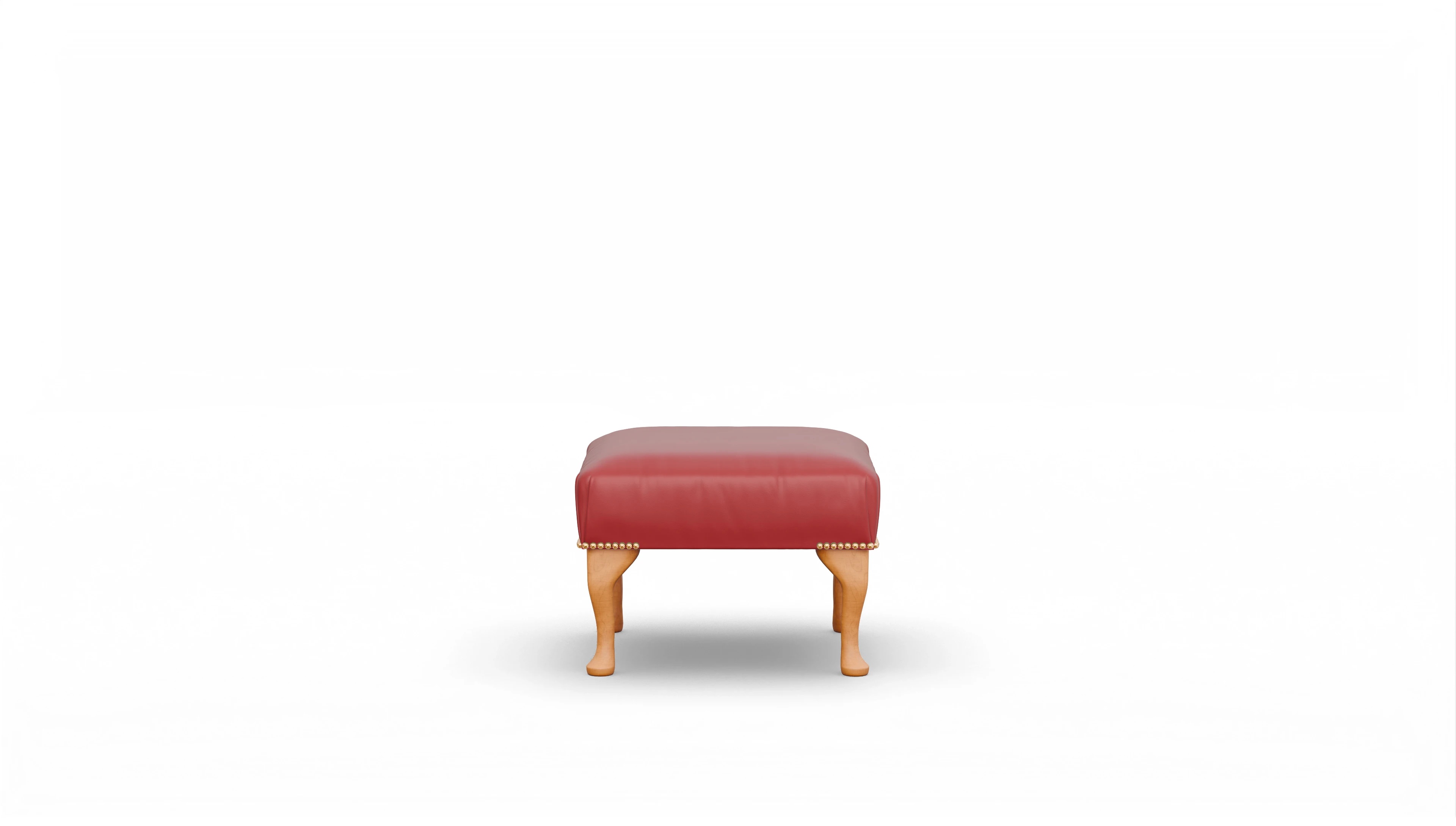 Ansicht des Produktes Webster Hocker in Leder rot