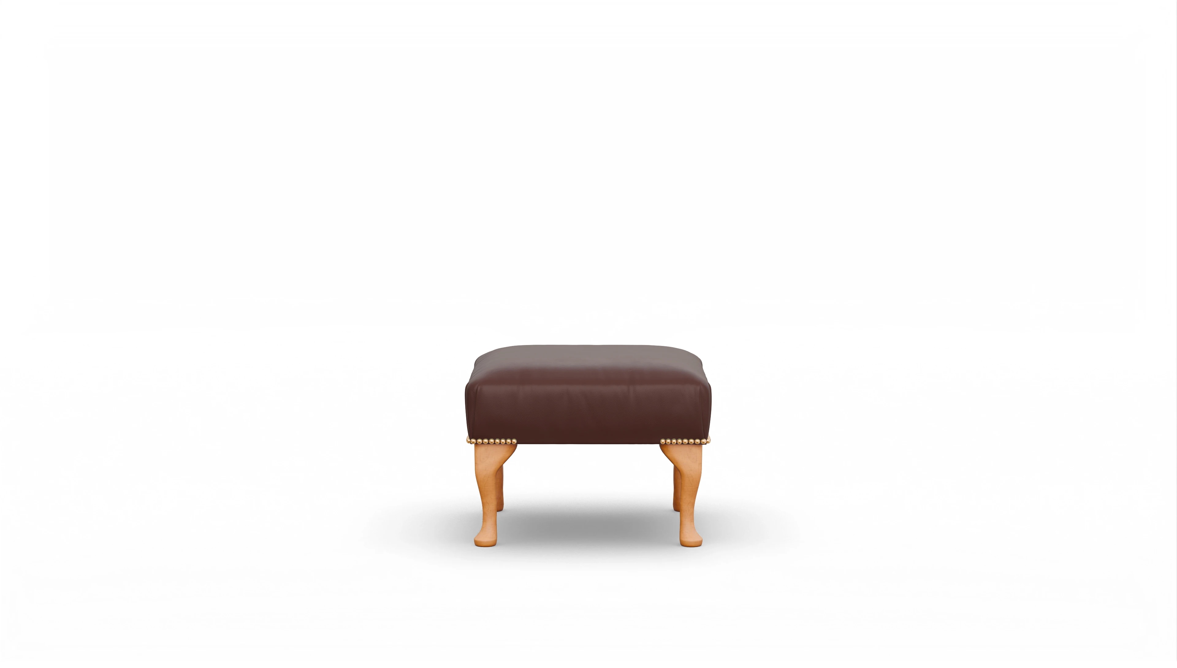 Ansicht des Produktes Webster Hocker in Leder braun
