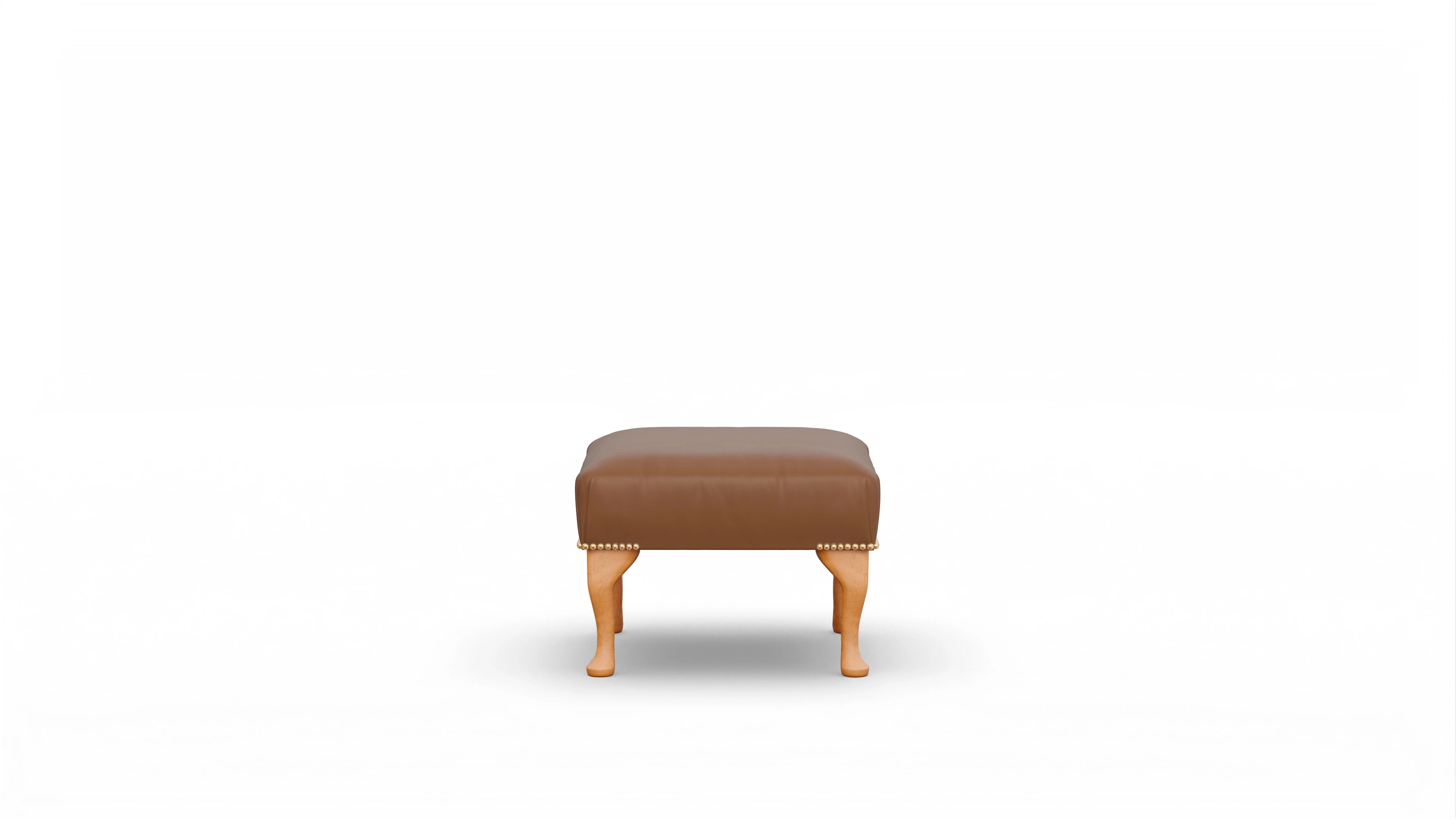 Ansicht des Produktes Webster Hocker in Leder braun