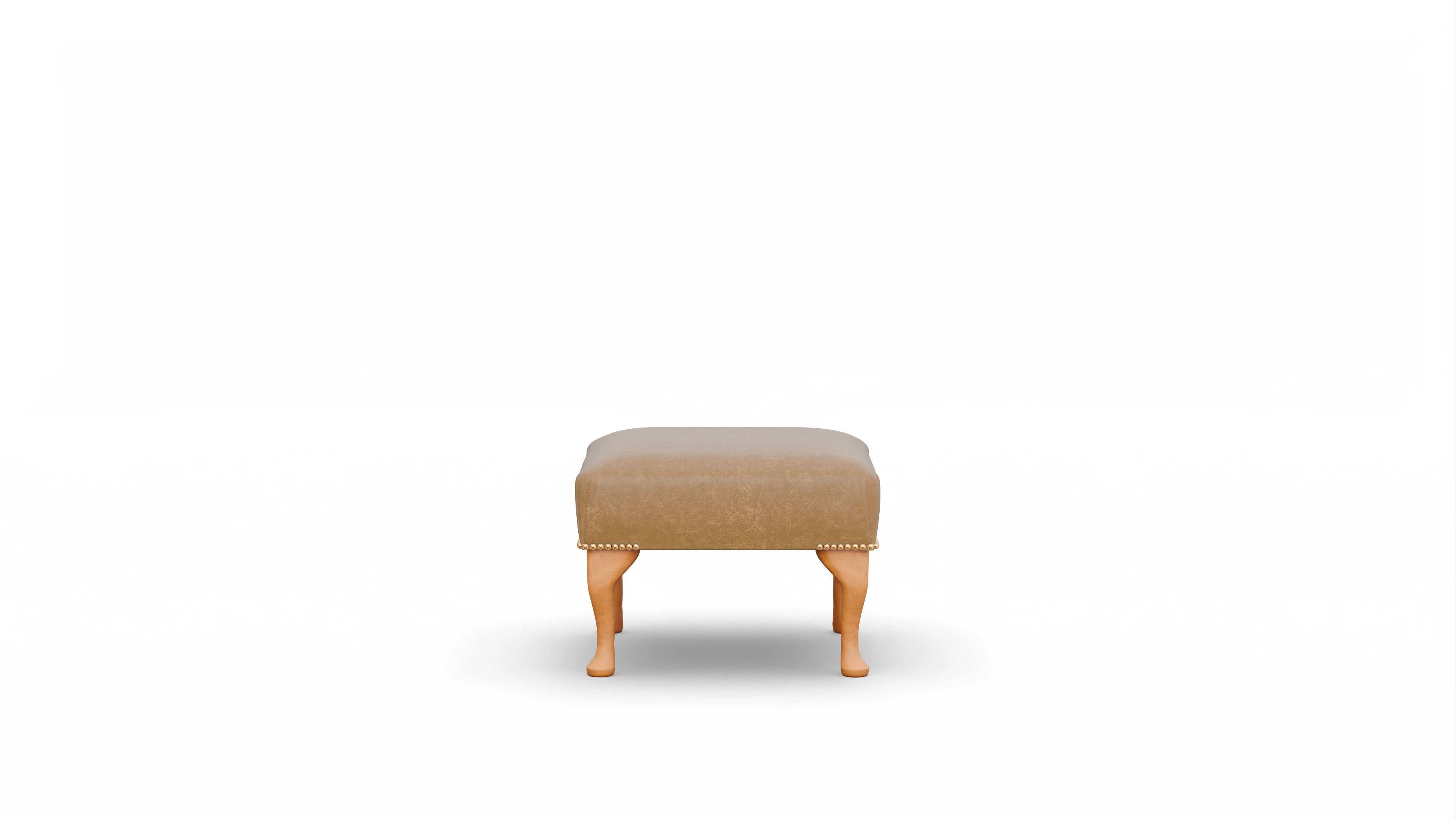 Ansicht des Produktes Webster Hocker in Leder beige