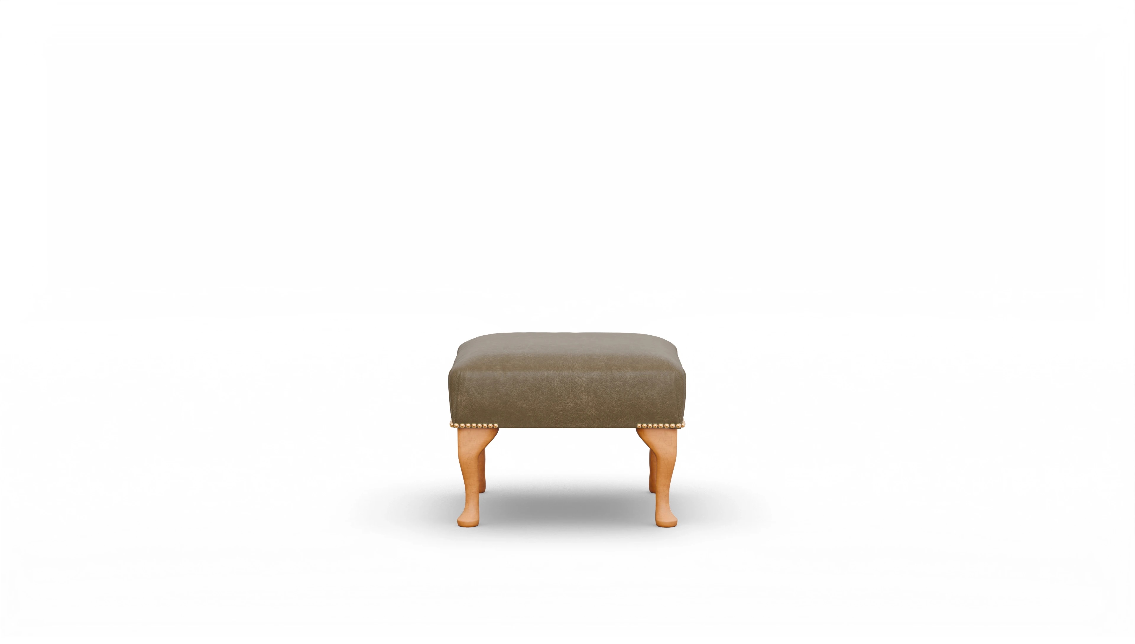 Ansicht des Produktes Webster Hocker in Leder grün