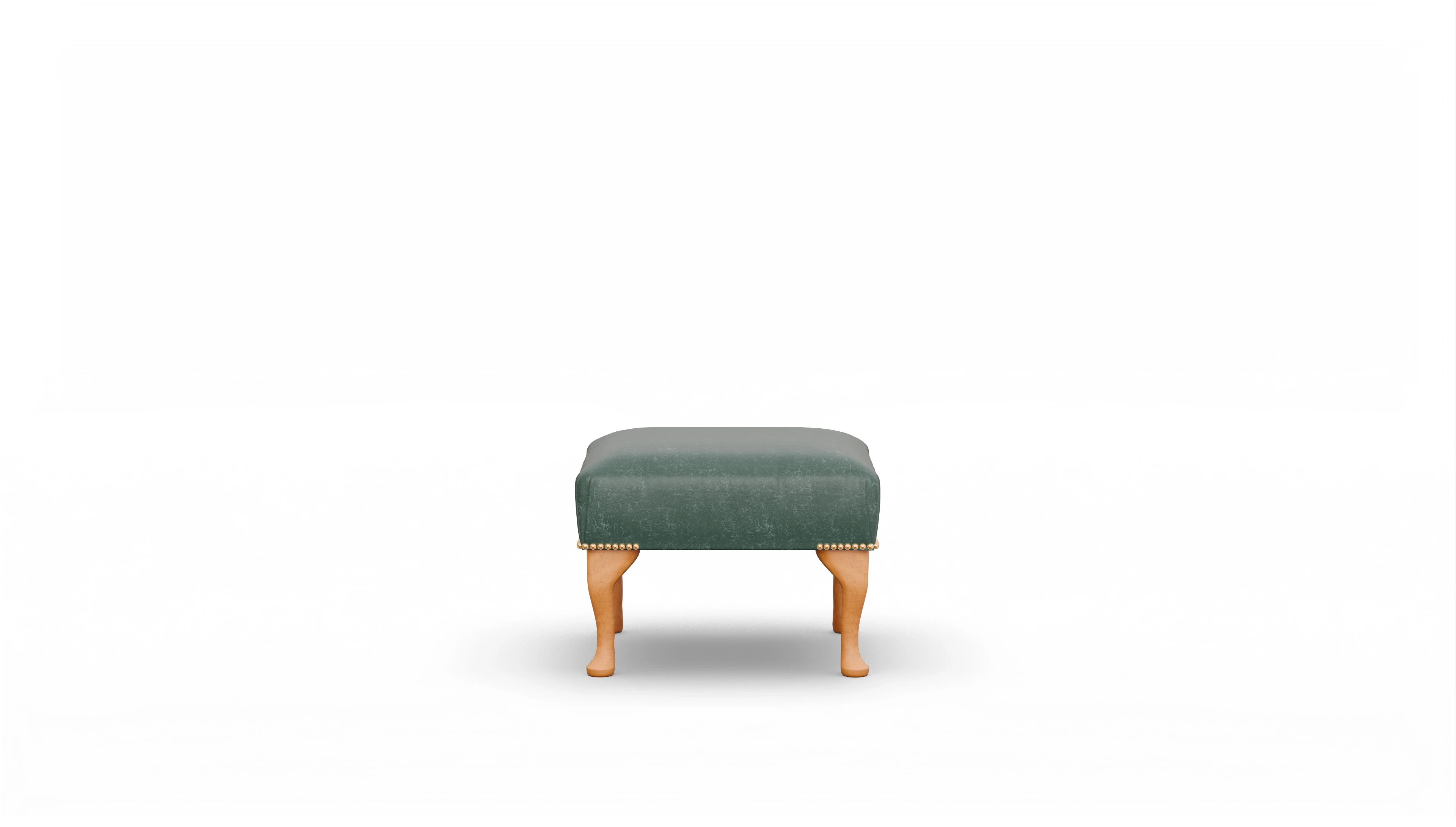 Ansicht des Produktes Webster Hocker in Leder grün