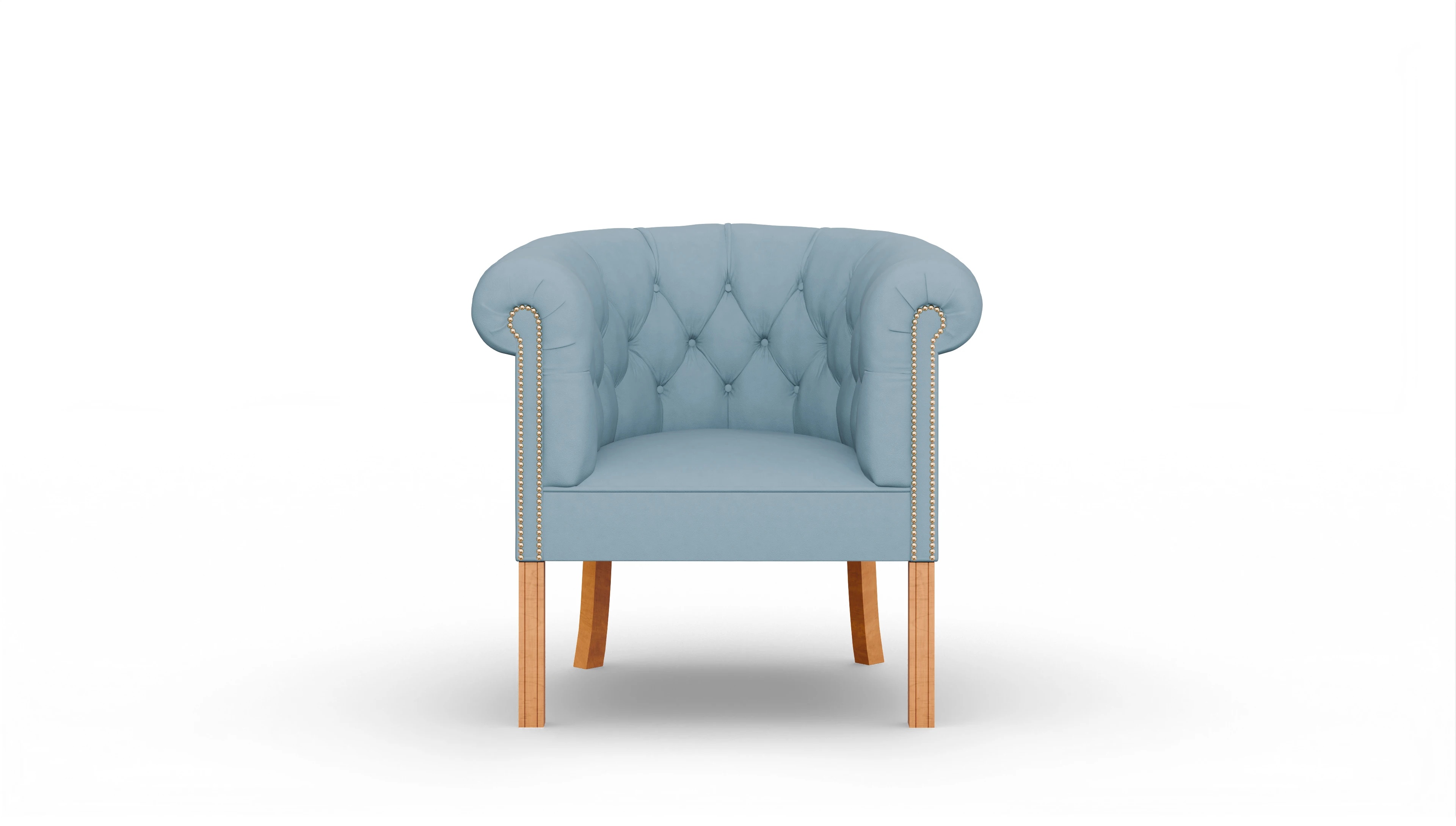 Ansicht des Produktes Meryton Sessel in Leder blau