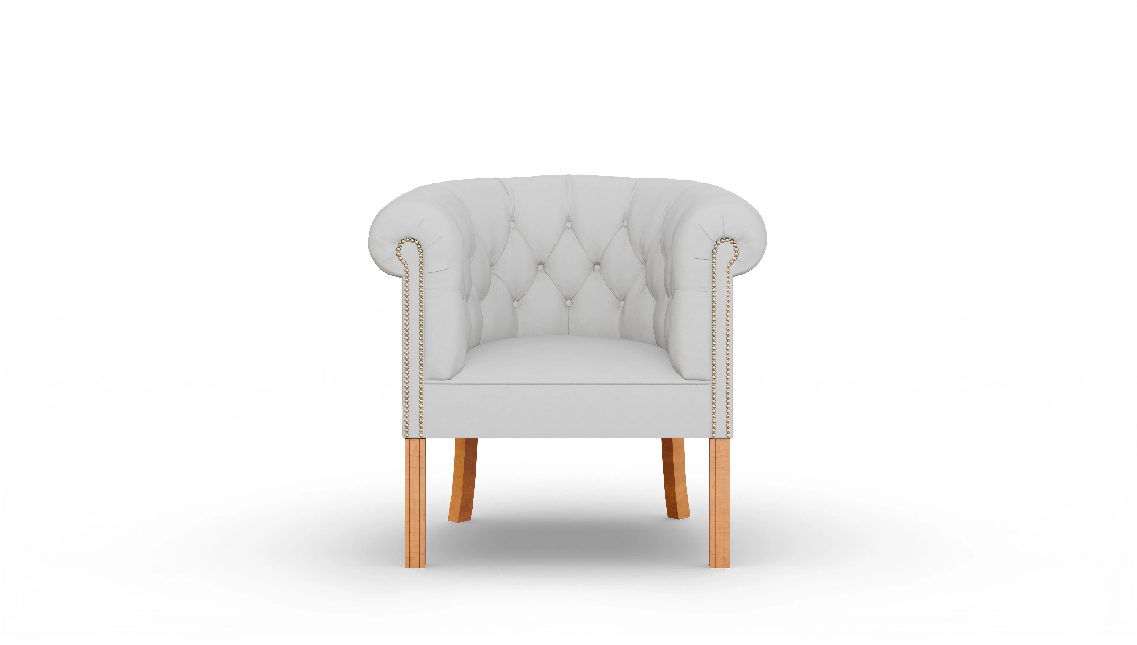 Ansicht des Produktes Meryton Sessel in Leder weiß