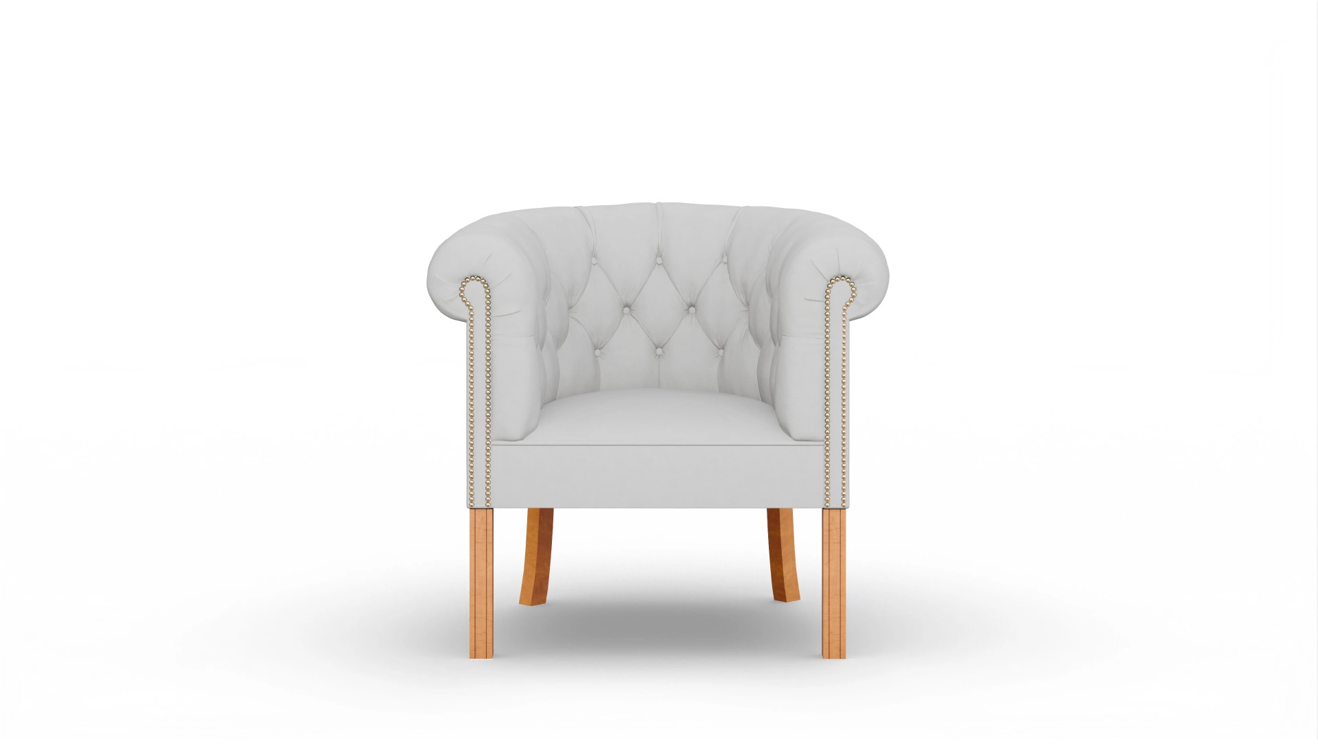 Clubsessel Meryton Cushion Ansicht des Produktes Meryton Sessel in Leder weiß