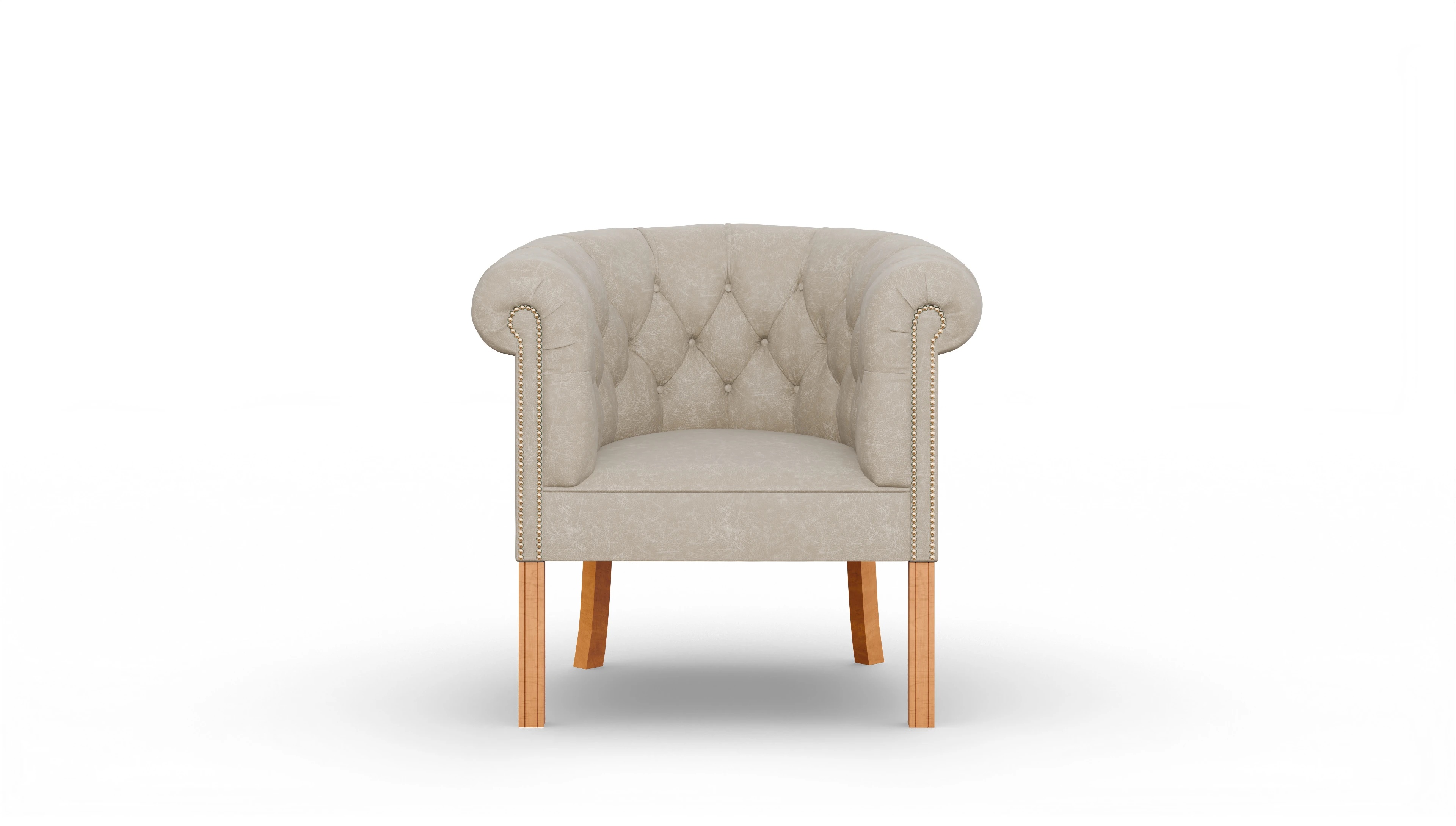 Ansicht des Produktes Meryton Sessel in Leder beige