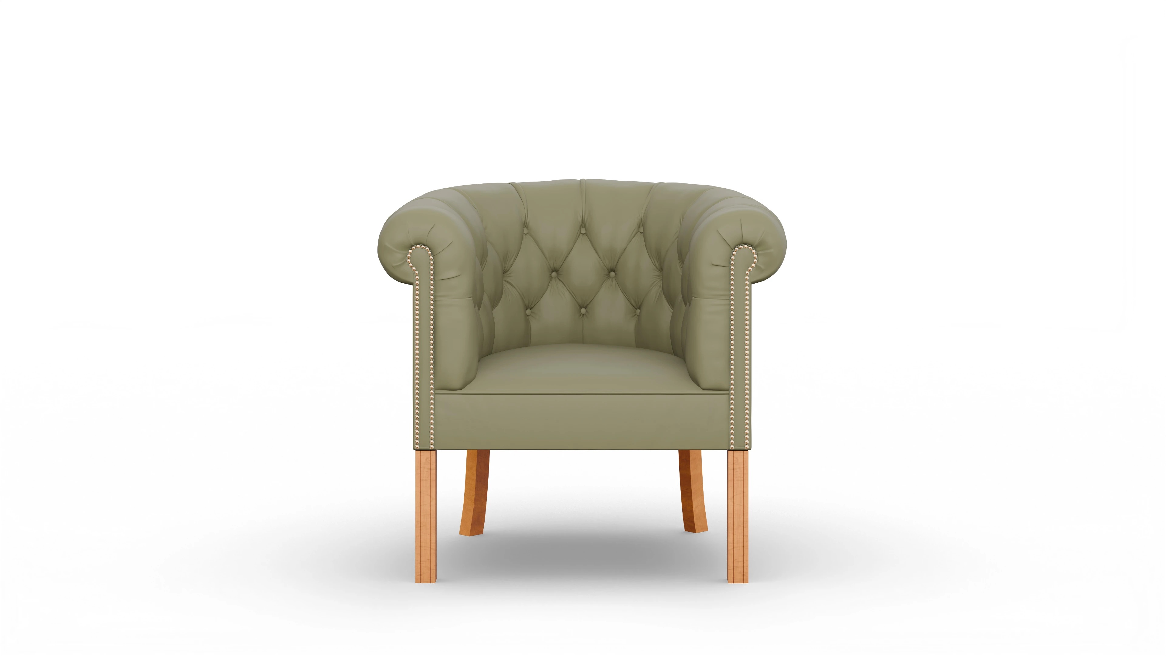 Ansicht des Produktes Meryton Sessel in Leder grün