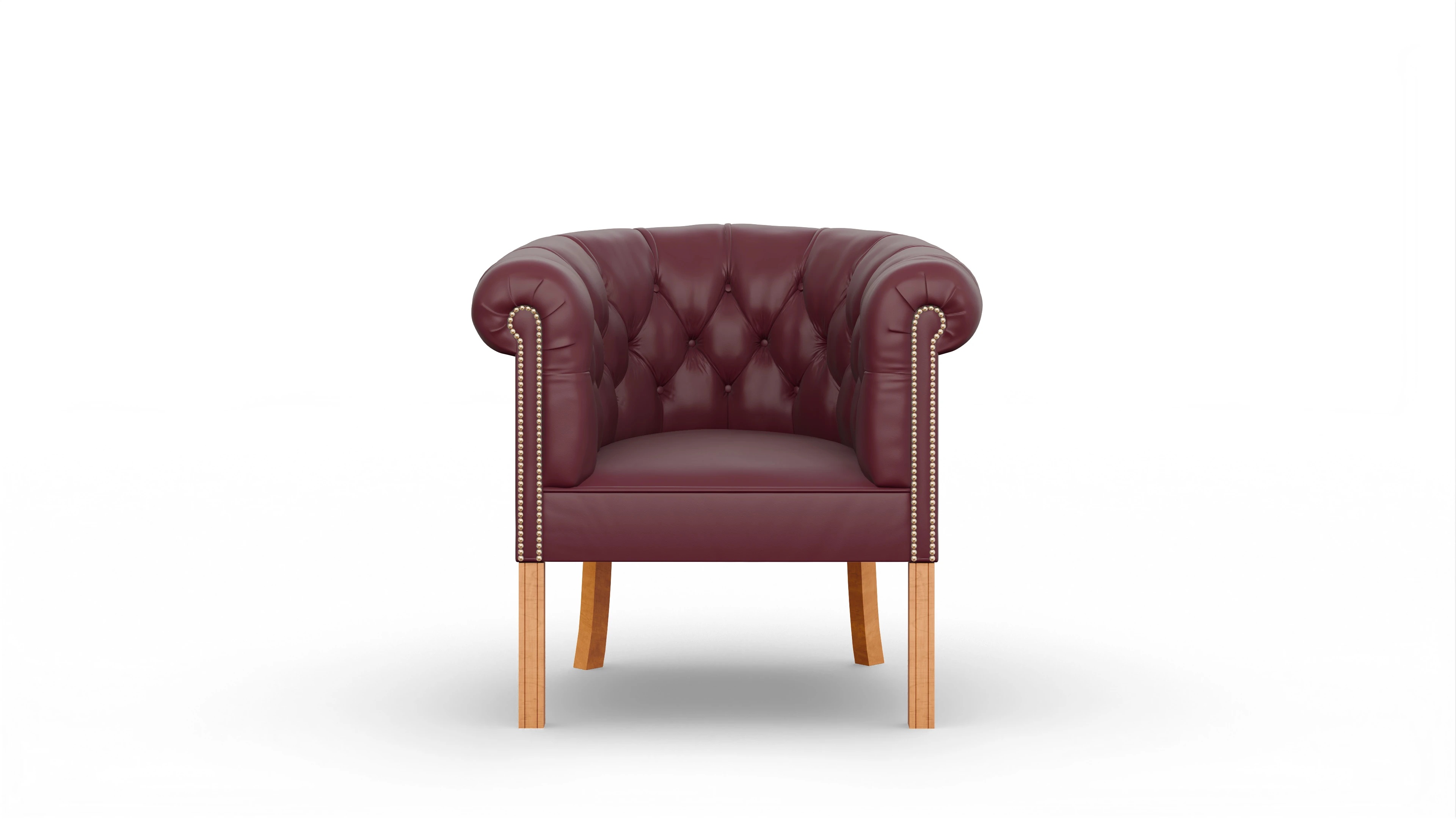 Ansicht des Produktes Meryton Sessel in Leder rot