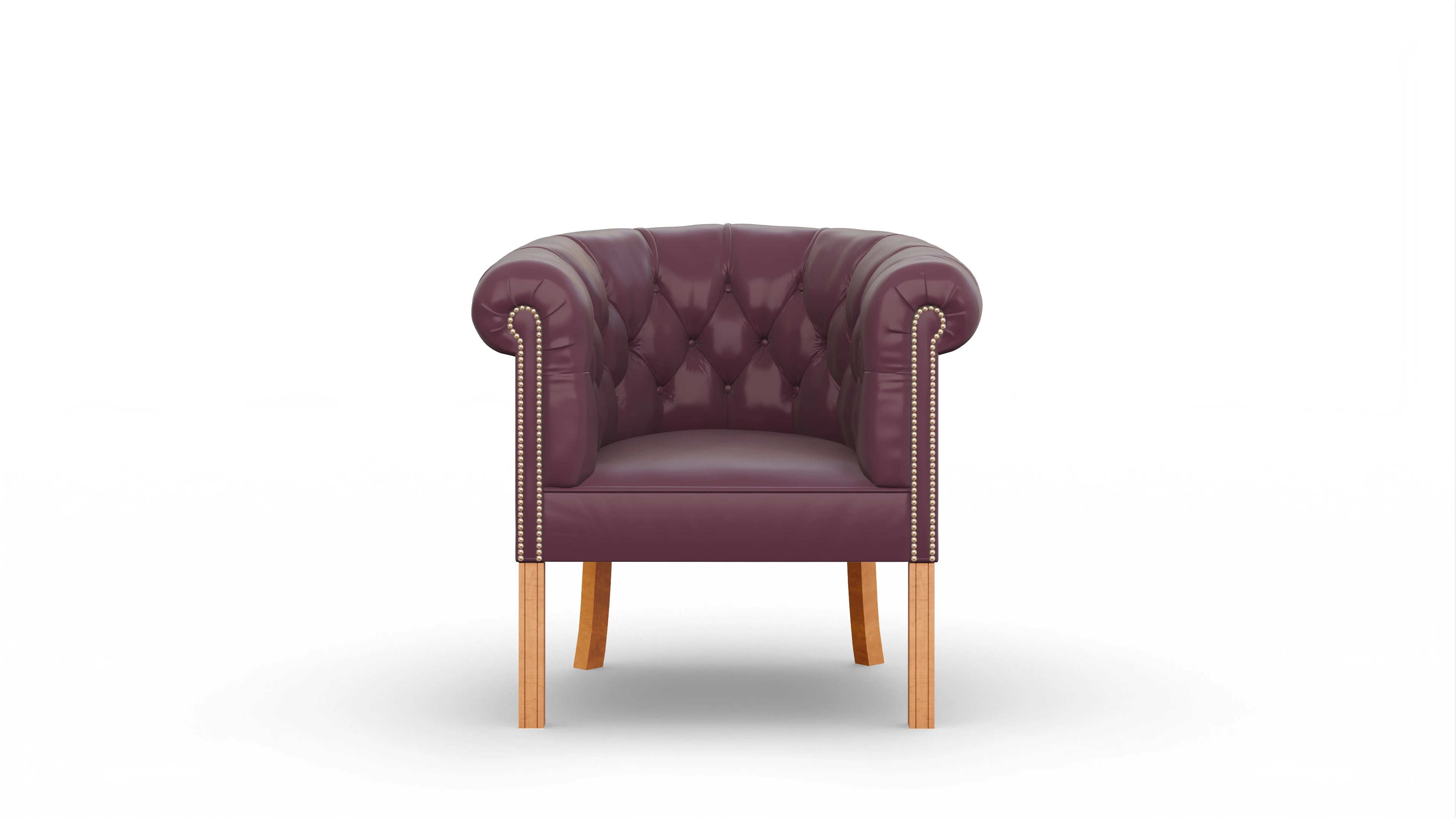 Ansicht des Produktes Meryton Sessel in Leder rot