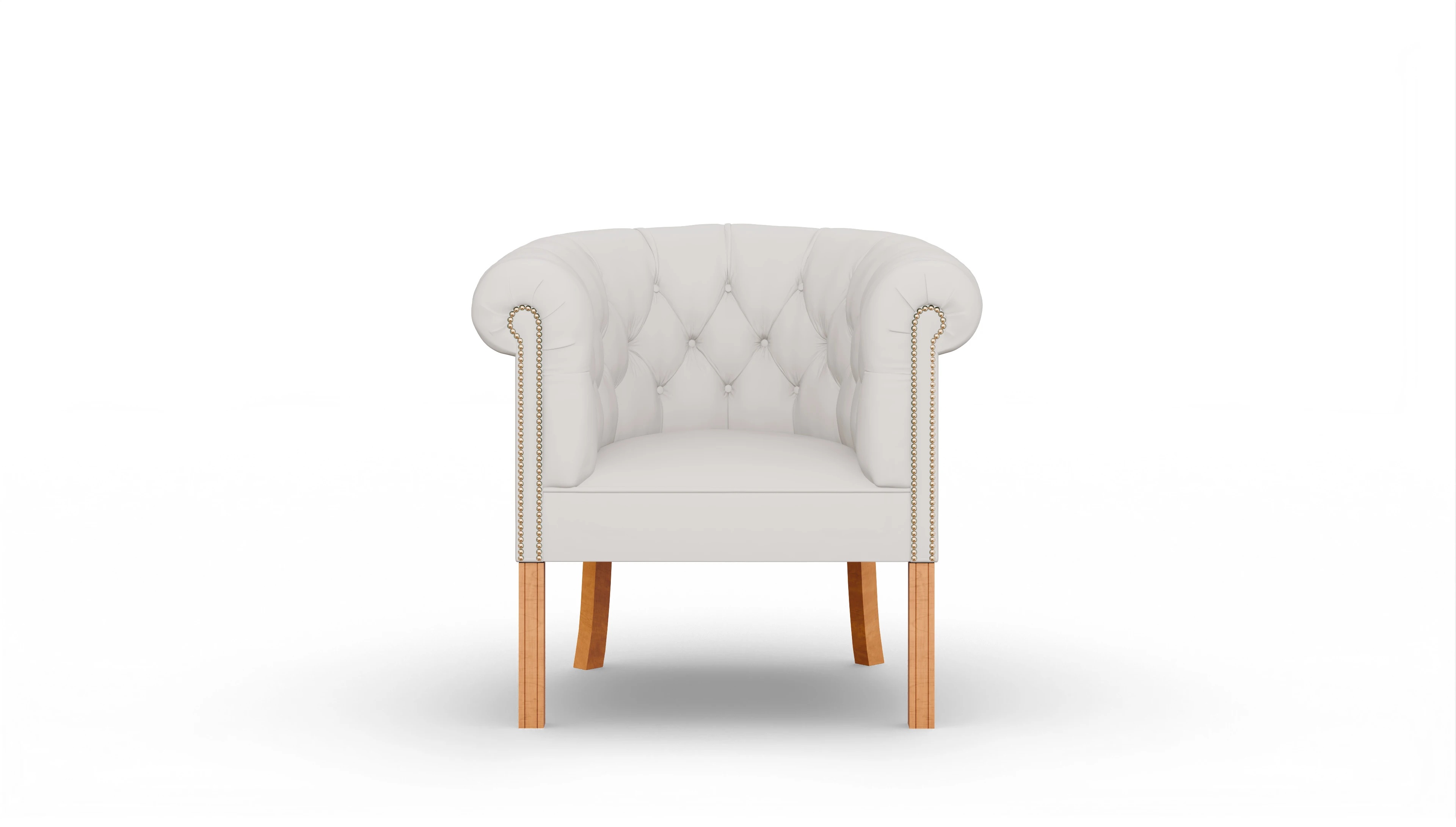 Ansicht des Produktes Meryton Sessel in Leder weiß