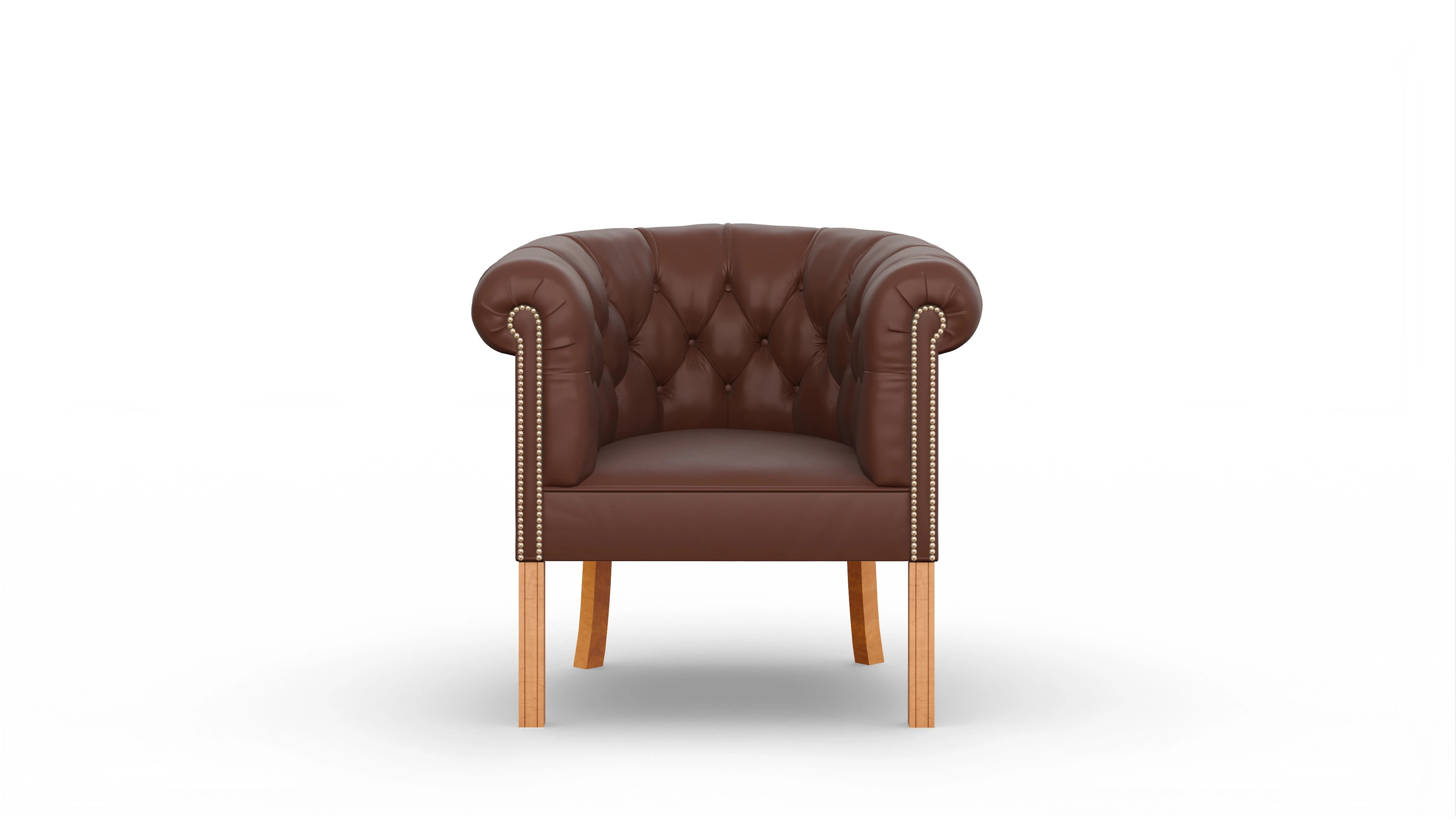 Ansicht des Produktes Meryton Sessel in Leder braun