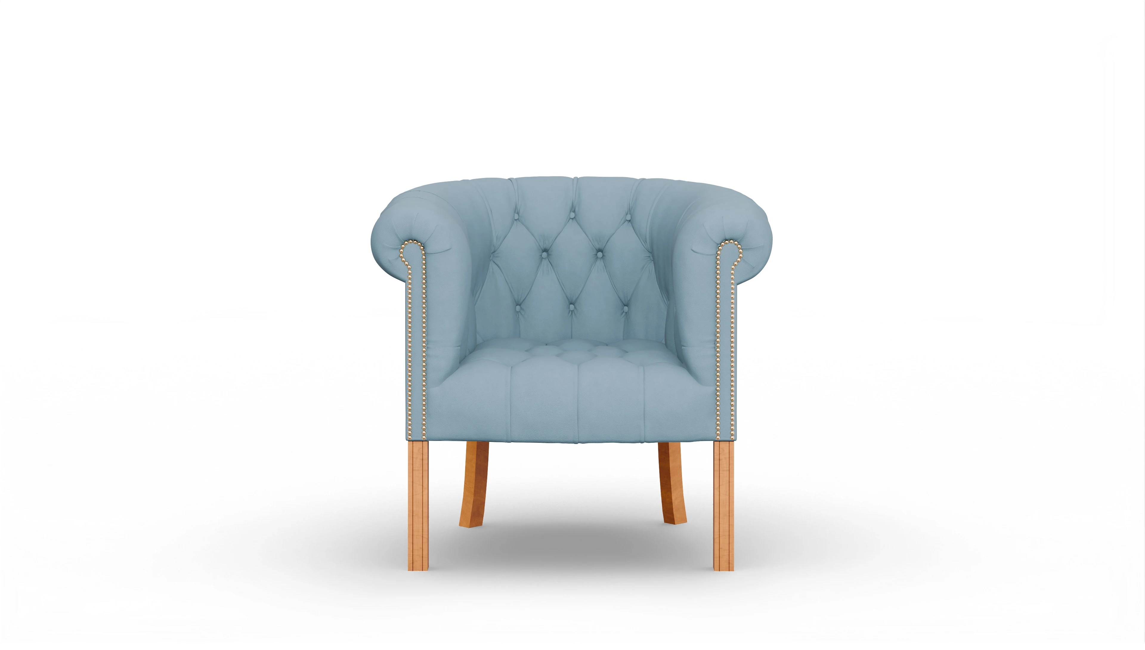 Ansicht des Produktes Meryton Sessel in Leder blau